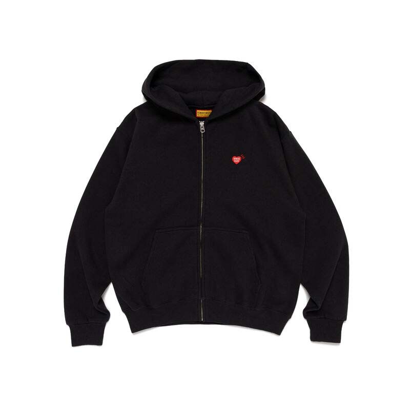 HUMAN MADE CLASSIC ZIP-UP HOODIE BLACK 經典 拉鍊 連帽外套 黑色 HM32CS022-BK [台灣現貨]