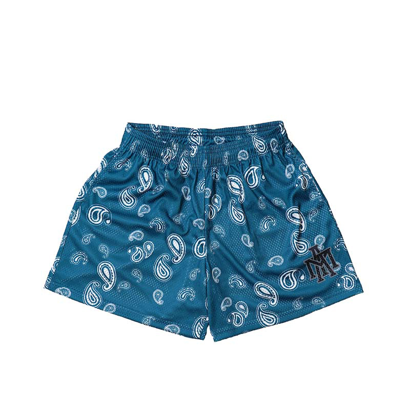 MTA Paisley Pattern Short 變形蟲 單層網布 短褲 青色 MTA-64 [台灣現貨]