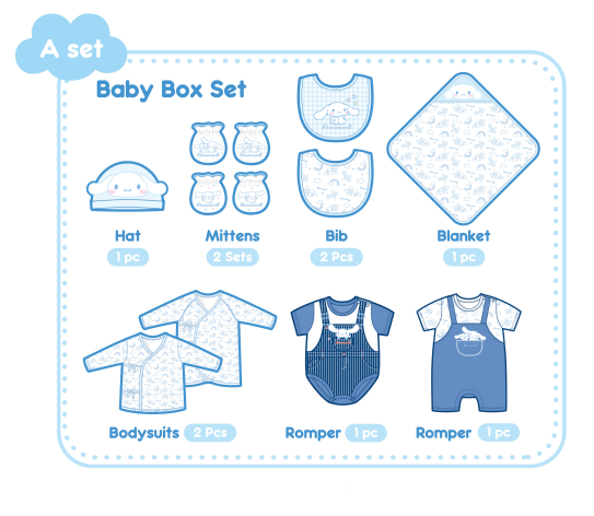 【Petit House】Newborn Collection：Cinnamoroll Gift Set A