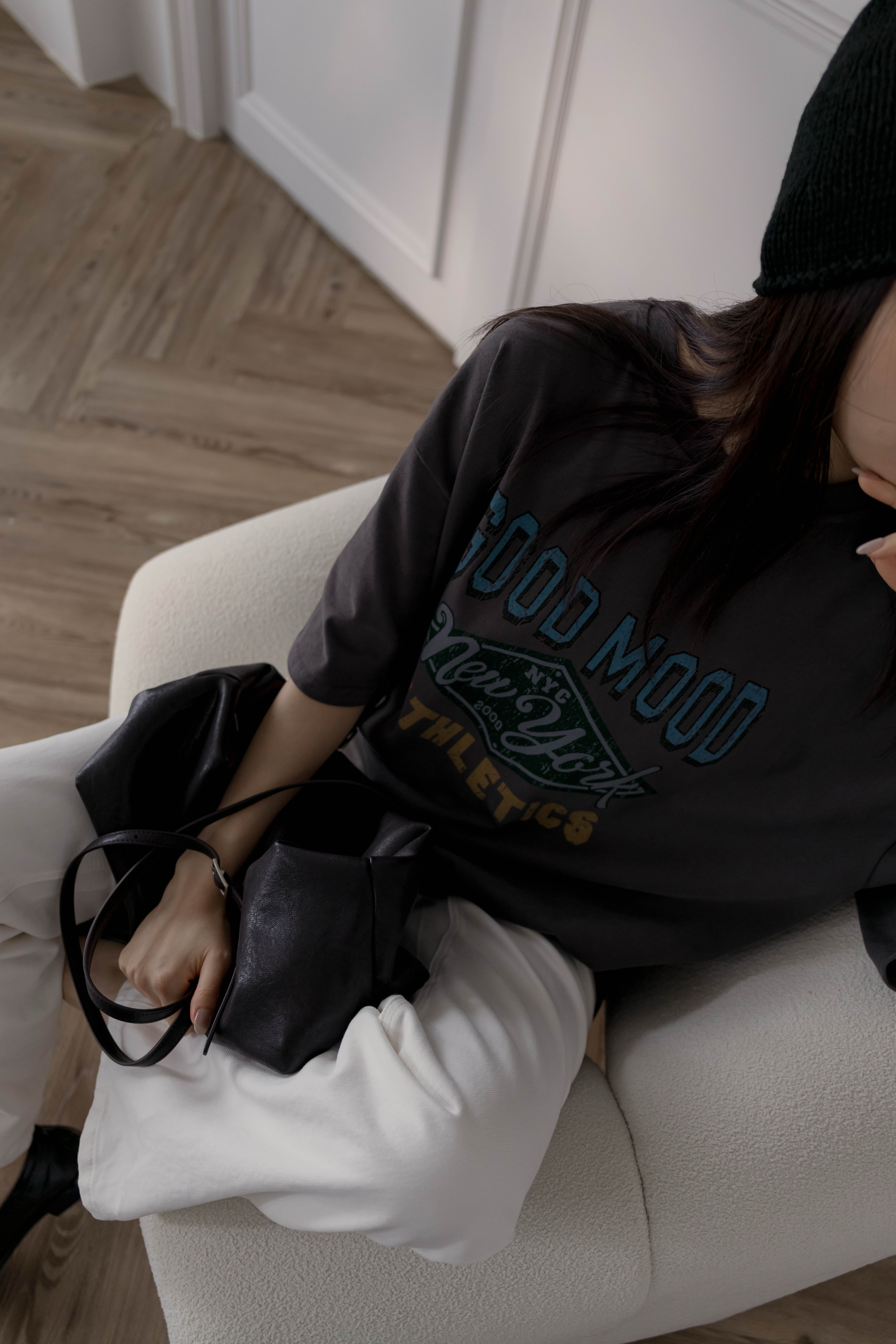 (預購)#AW24美式印刷磨毛Tee(米白/深灰/咖)