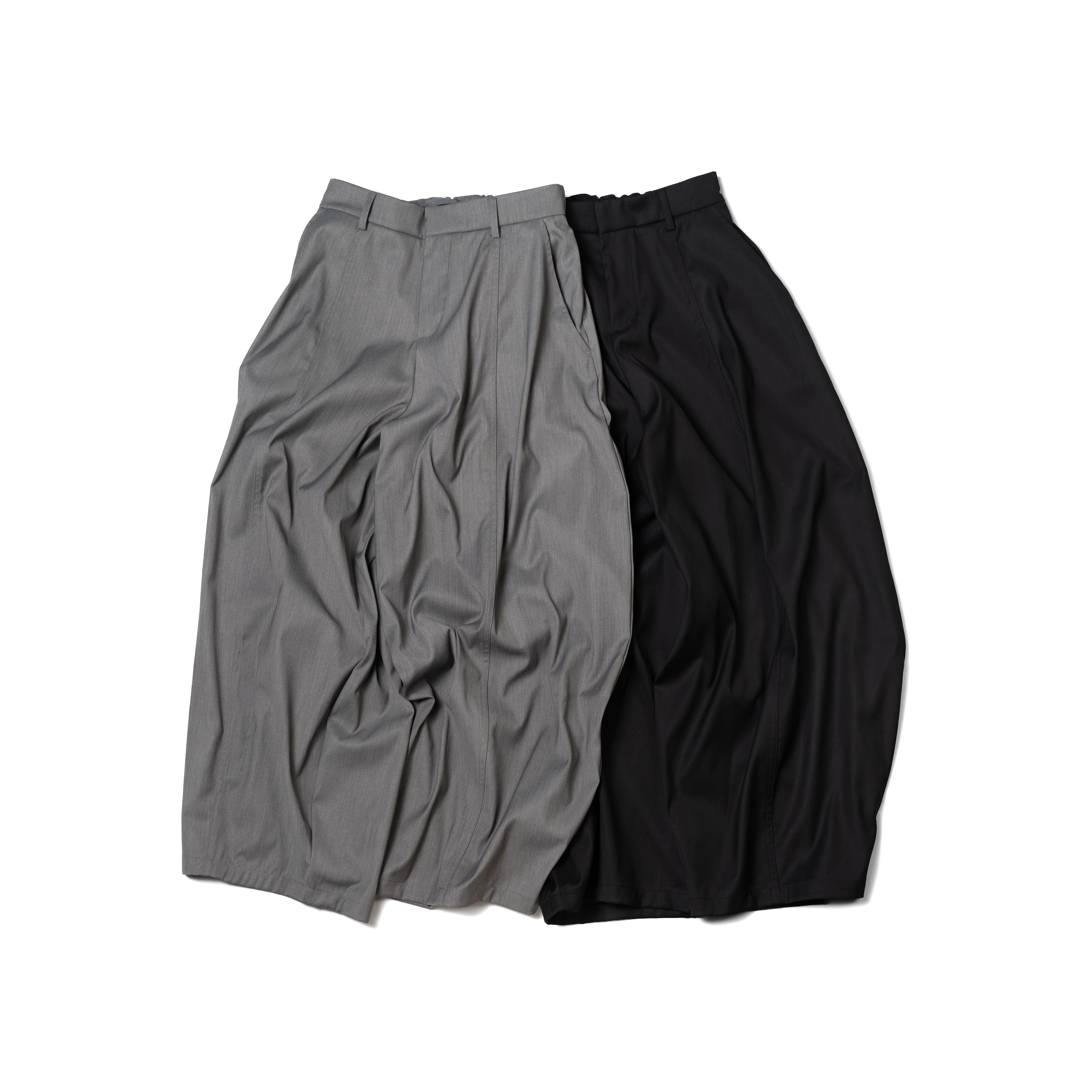 【車庫服飾】ORDINARY 3D CURVED WIDE-LEG SLACKS