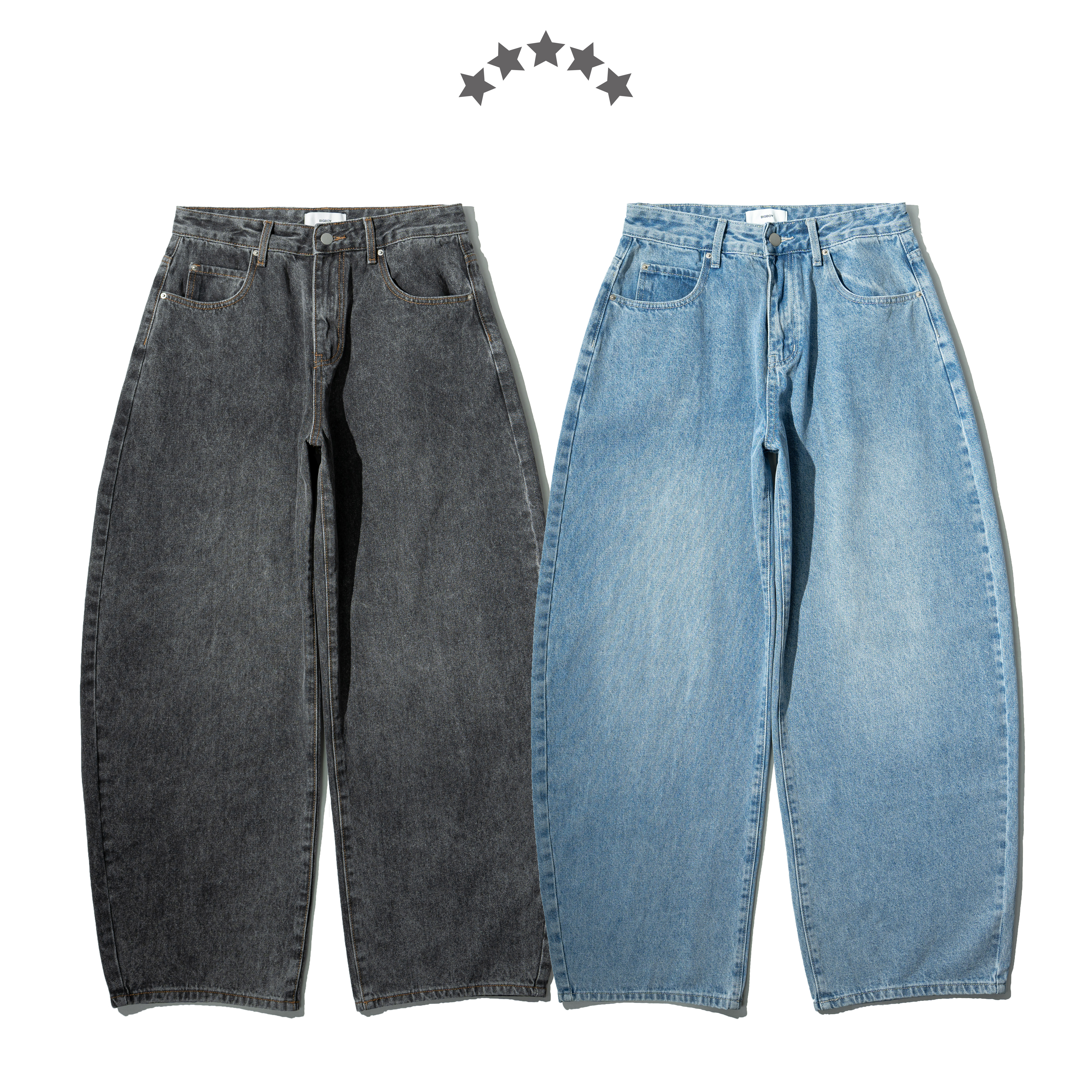 Basic Curved Denim Pants 基礎彎刀牛仔長褲  [B-2689]