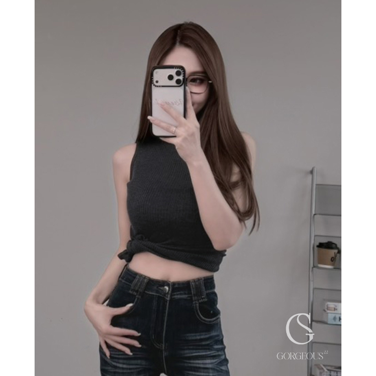 G1933 「女主角高領好胸背心」