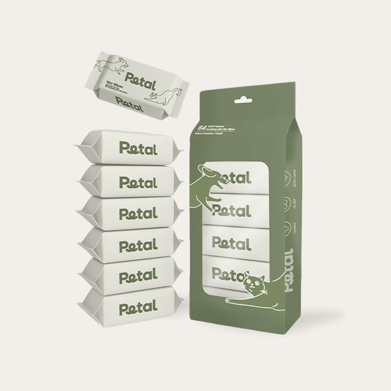 Petal 無酒精消毒超迷你濕紙巾