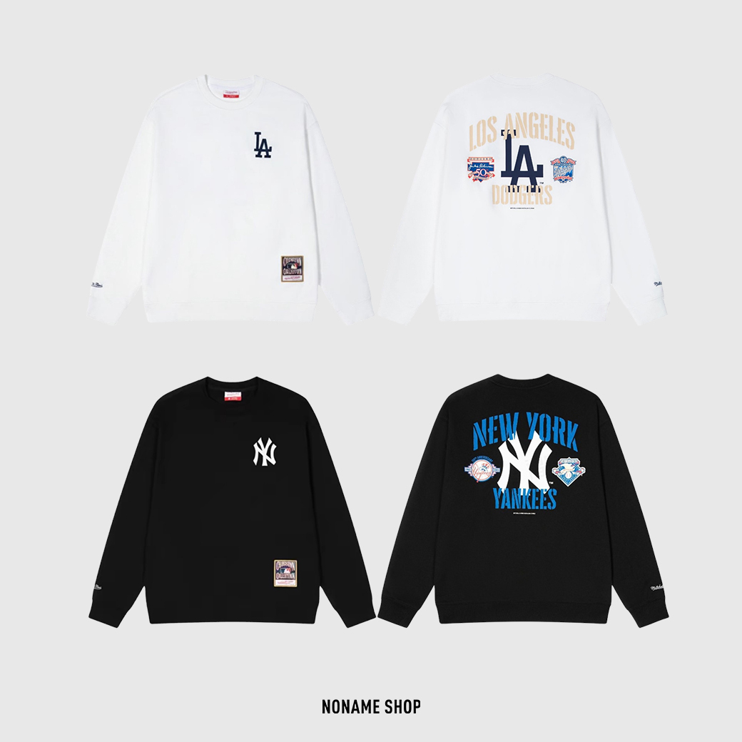Mitchell & Ness X MLB 聯名款 洛杉磯道奇隊 紐約洋基隊 復古 經典LOGO 長袖 兩色 (男款)