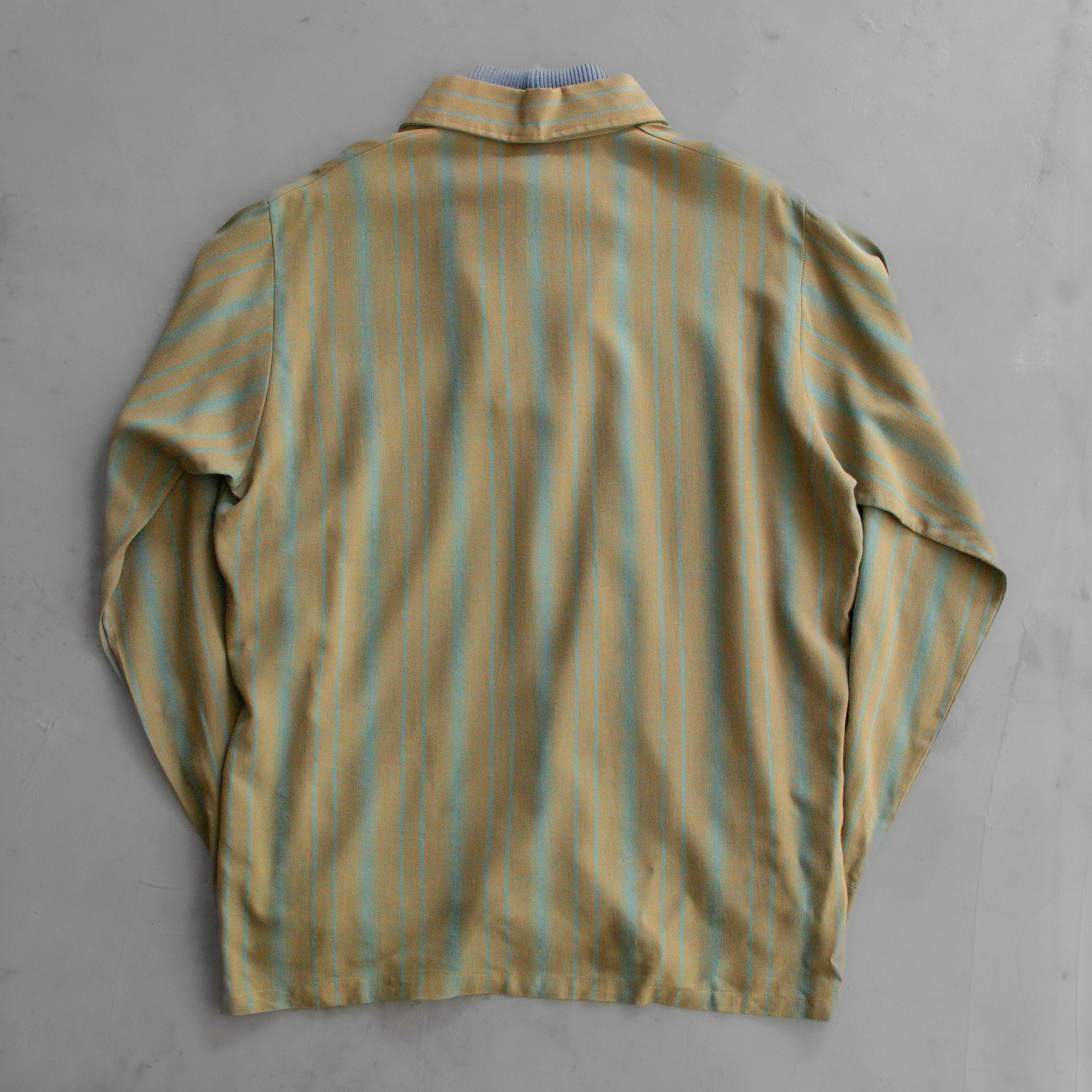 50S VINTAGE RAYON PULLOVER SHIRT 美國 綠色 針織 高領 嫘縈 套頭襯衫