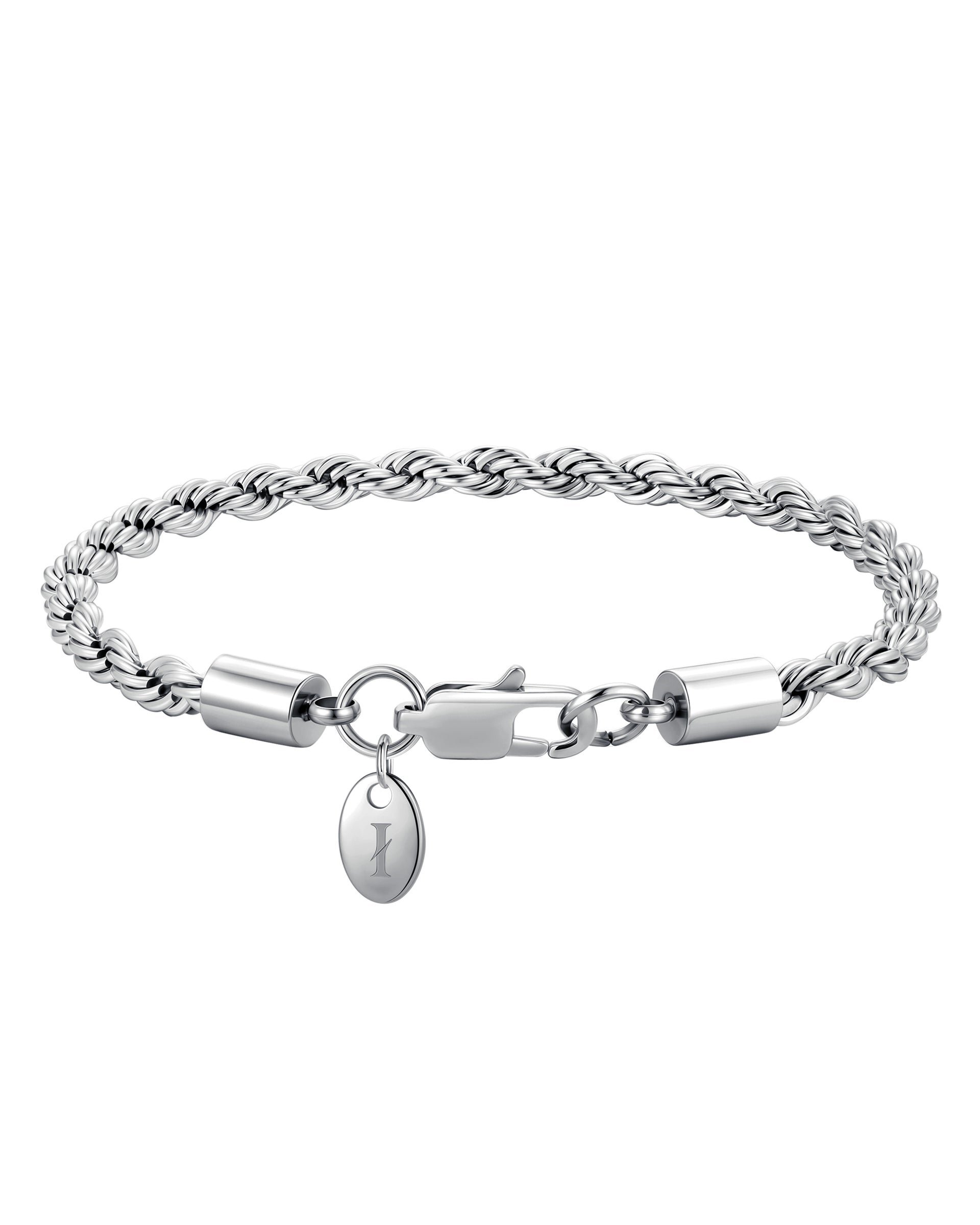 THE ROPE - 4mm 麻花手鍊 (White Gold)