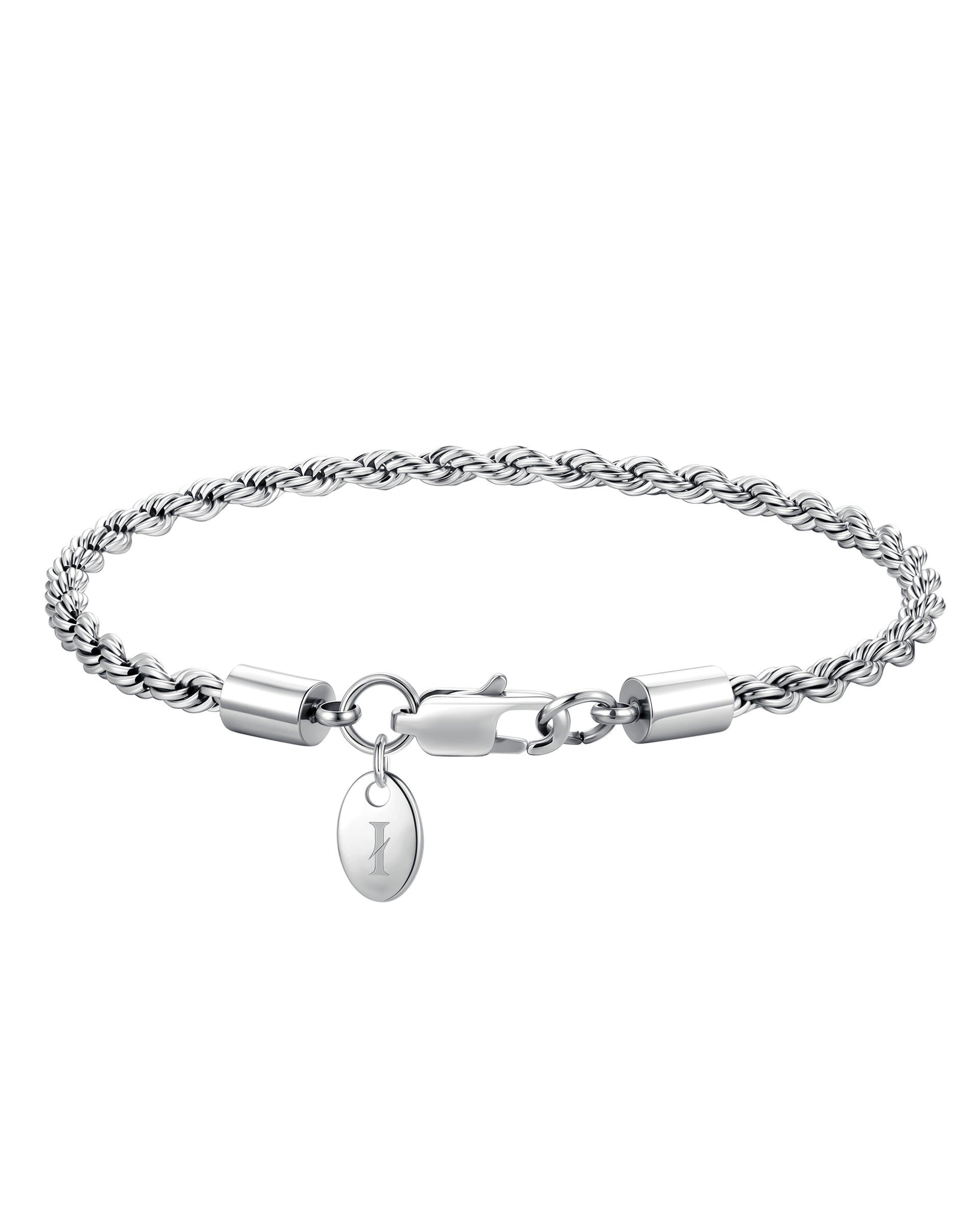 THE ROPE - 3mm 麻花手鍊 (White Gold)