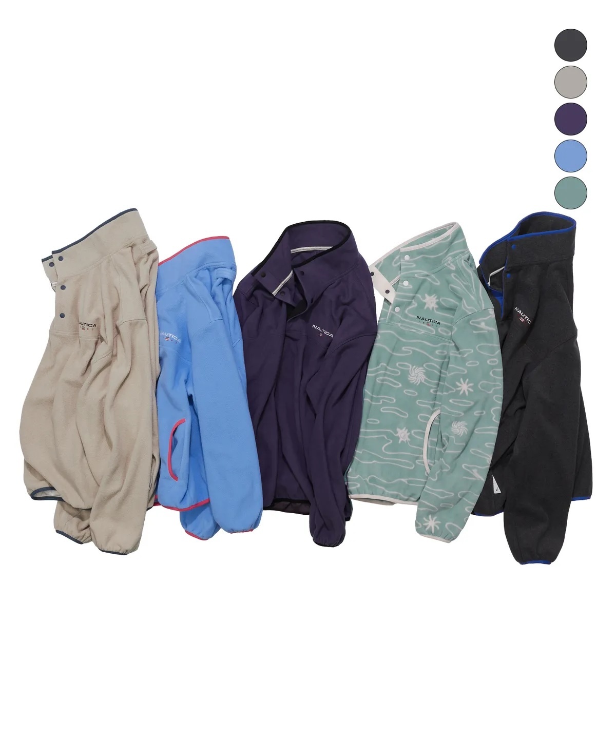 NAUTICA 83FLAG POLAR BUTTON PULLOVER 復古刷毛按釦套頭上衣 5色