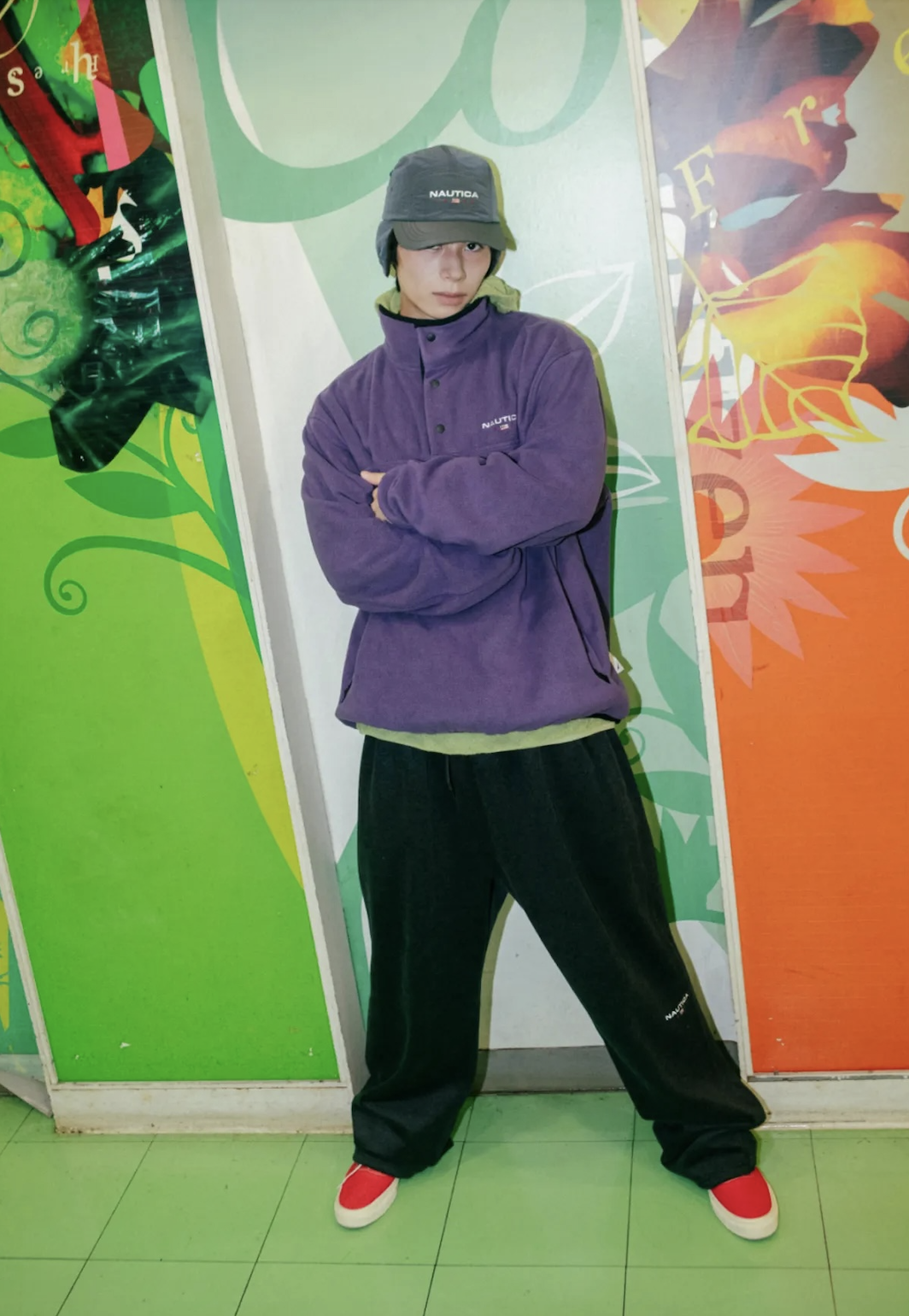 NAUTICA 83FLAG POLAR BUTTON PULLOVER 復古刷毛按釦套頭上衣 5色