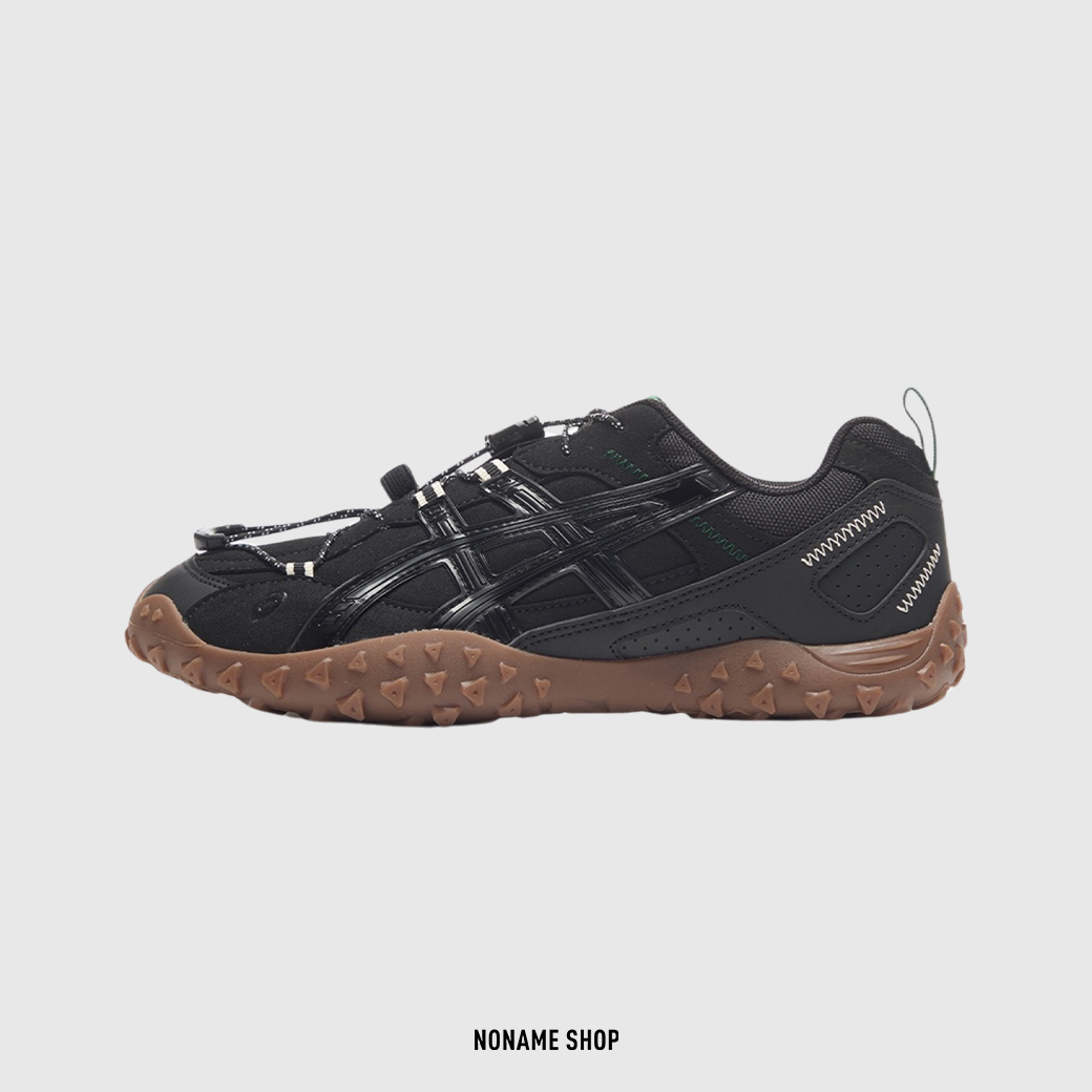 ASICS GEL-AMMG系列 戶外機能 登山 抽繩 薄底 復古鞋 墨黑綠色 (男/女款)