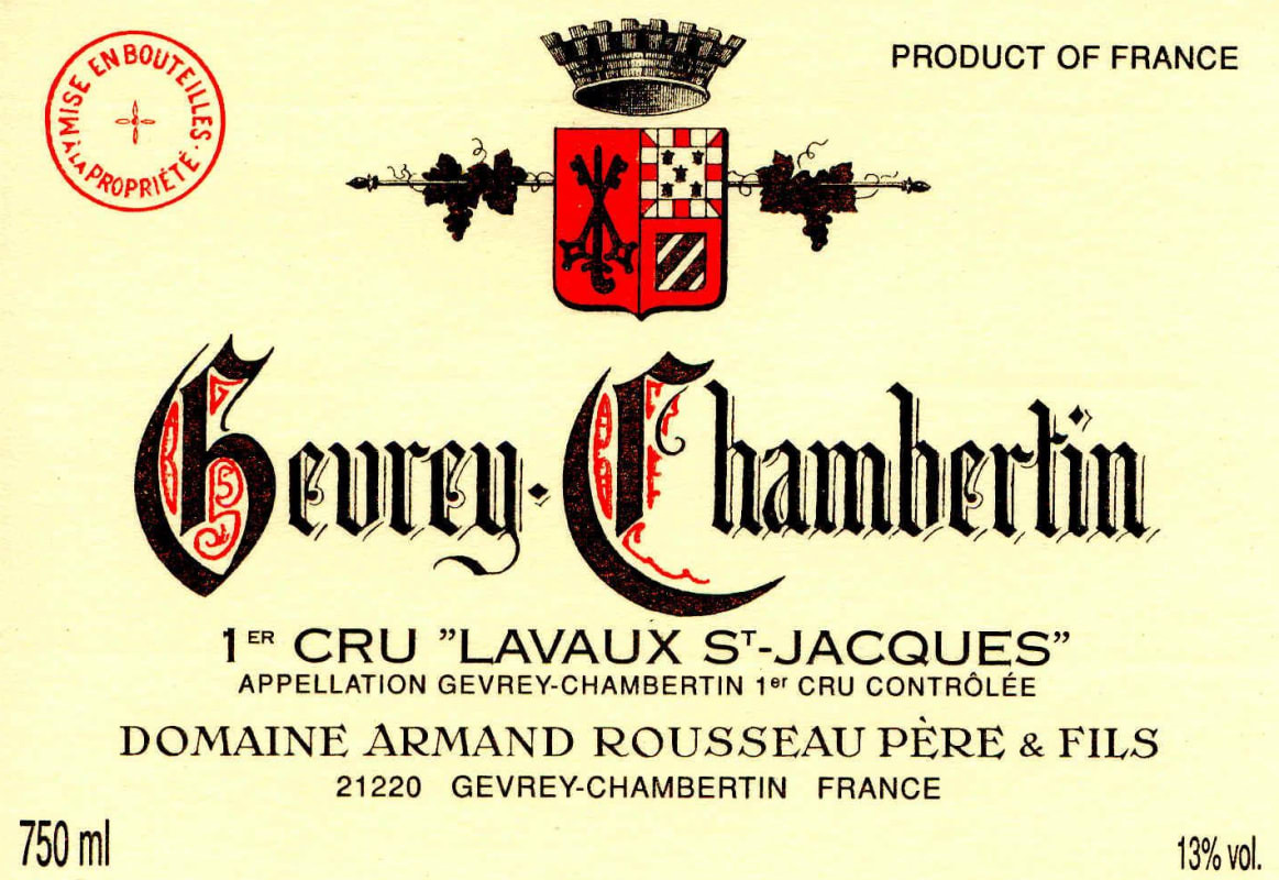 Armand Rousseau Gevrey Chambertin 1er Cru Lavaux Saint Jacques 2023 (JM97)