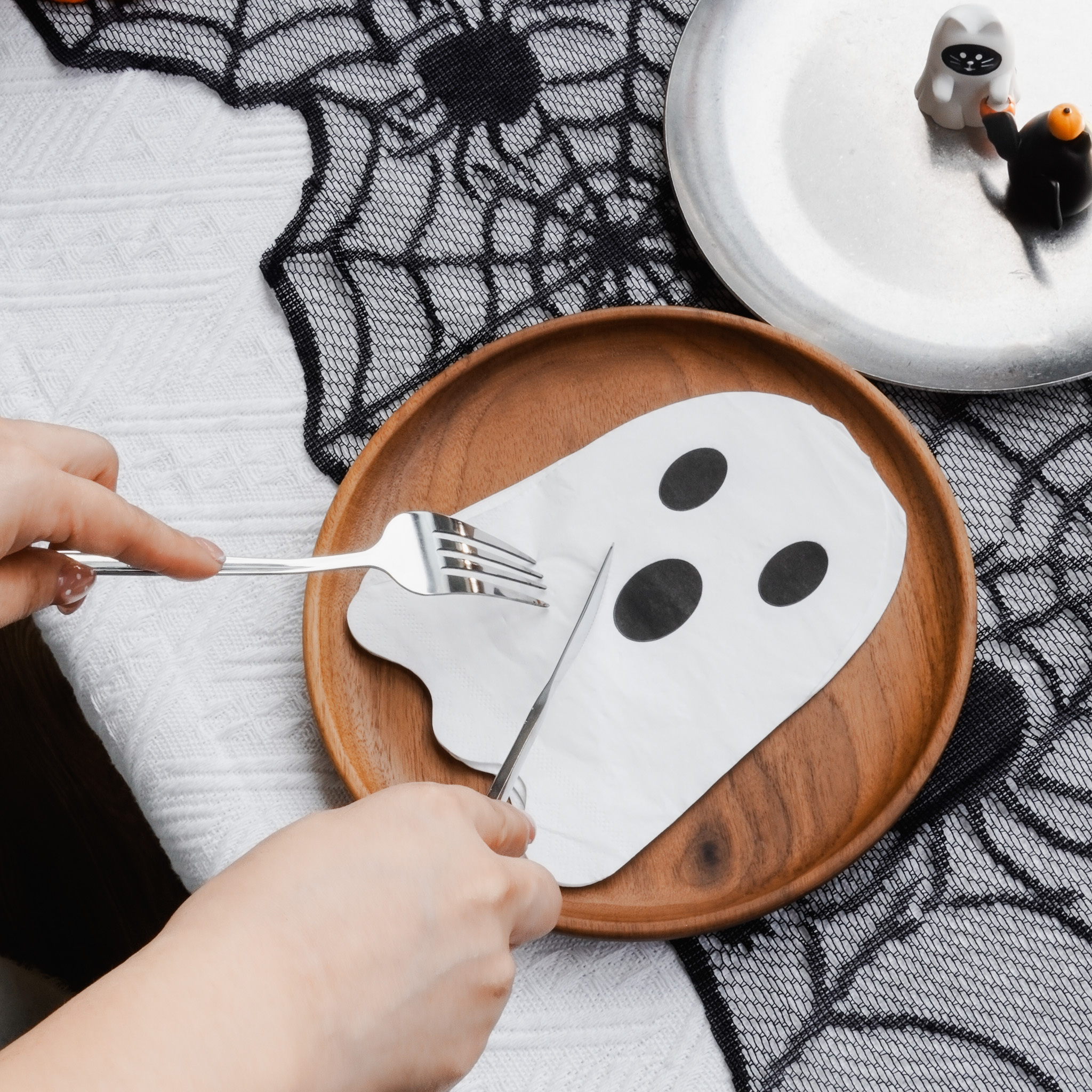 👻｜幽靈造型餐巾紙 25入｜點心端上桌，小幽靈也來參加派對