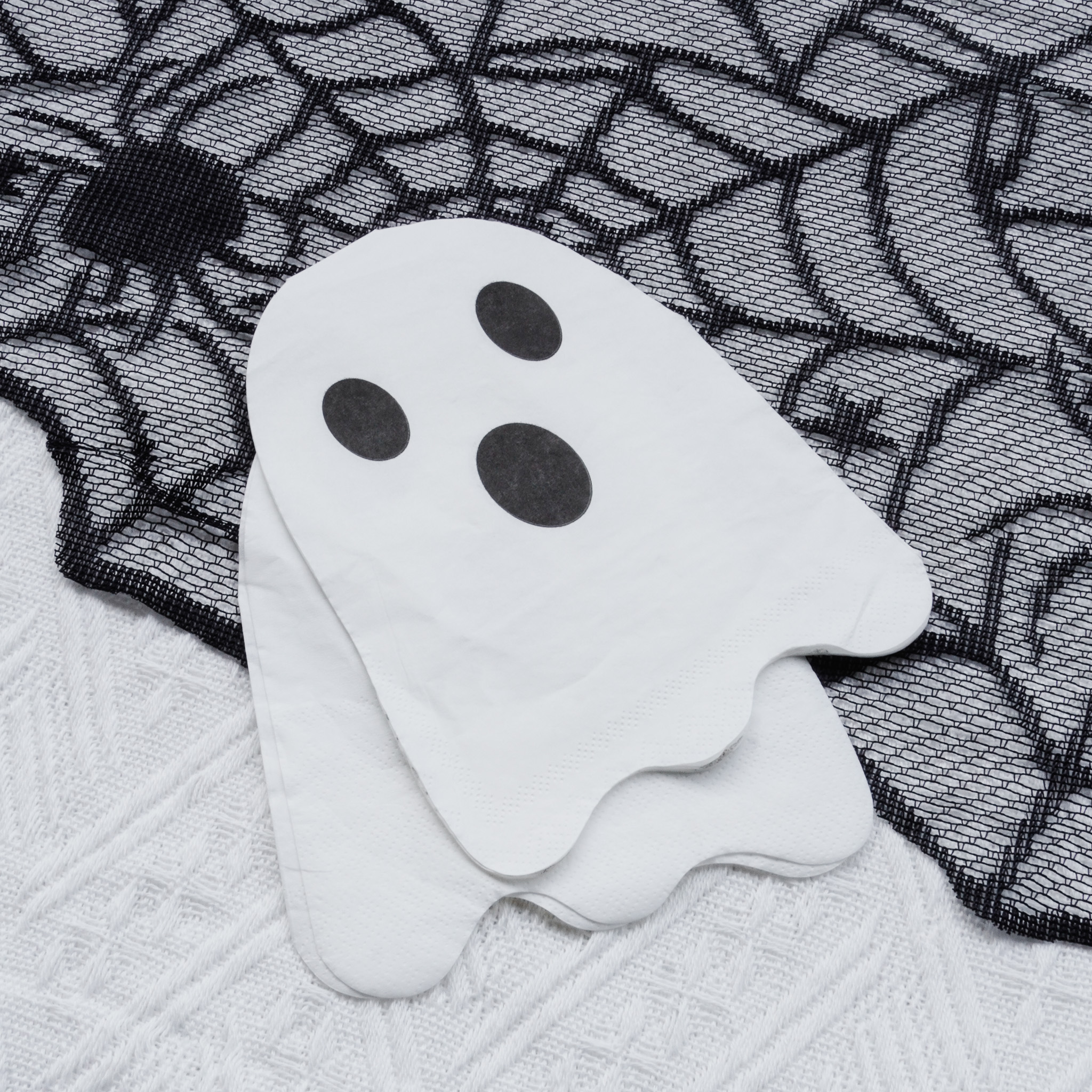 👻｜幽靈造型餐巾紙 25入｜點心端上桌，小幽靈也來參加派對