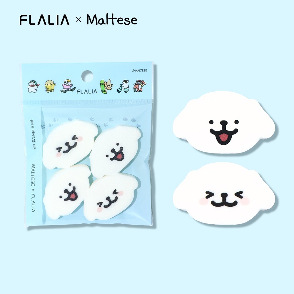 【 現貨 】韓國 FLALIA × 線條小狗 造型美妝海綿粉撲