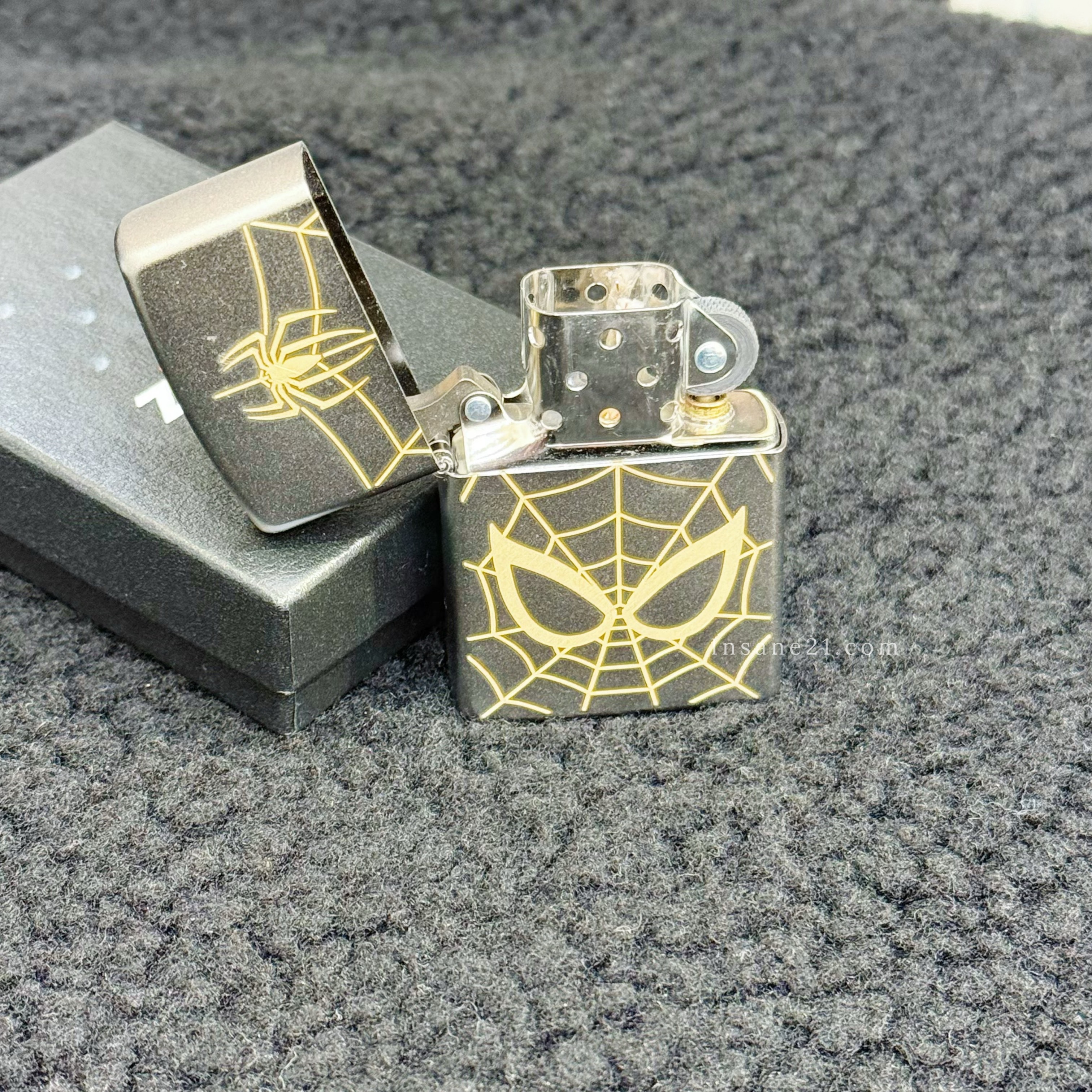 ZIPPO 蜘蛛人印花 雕刻 打火機 經典禮盒裝 送禮