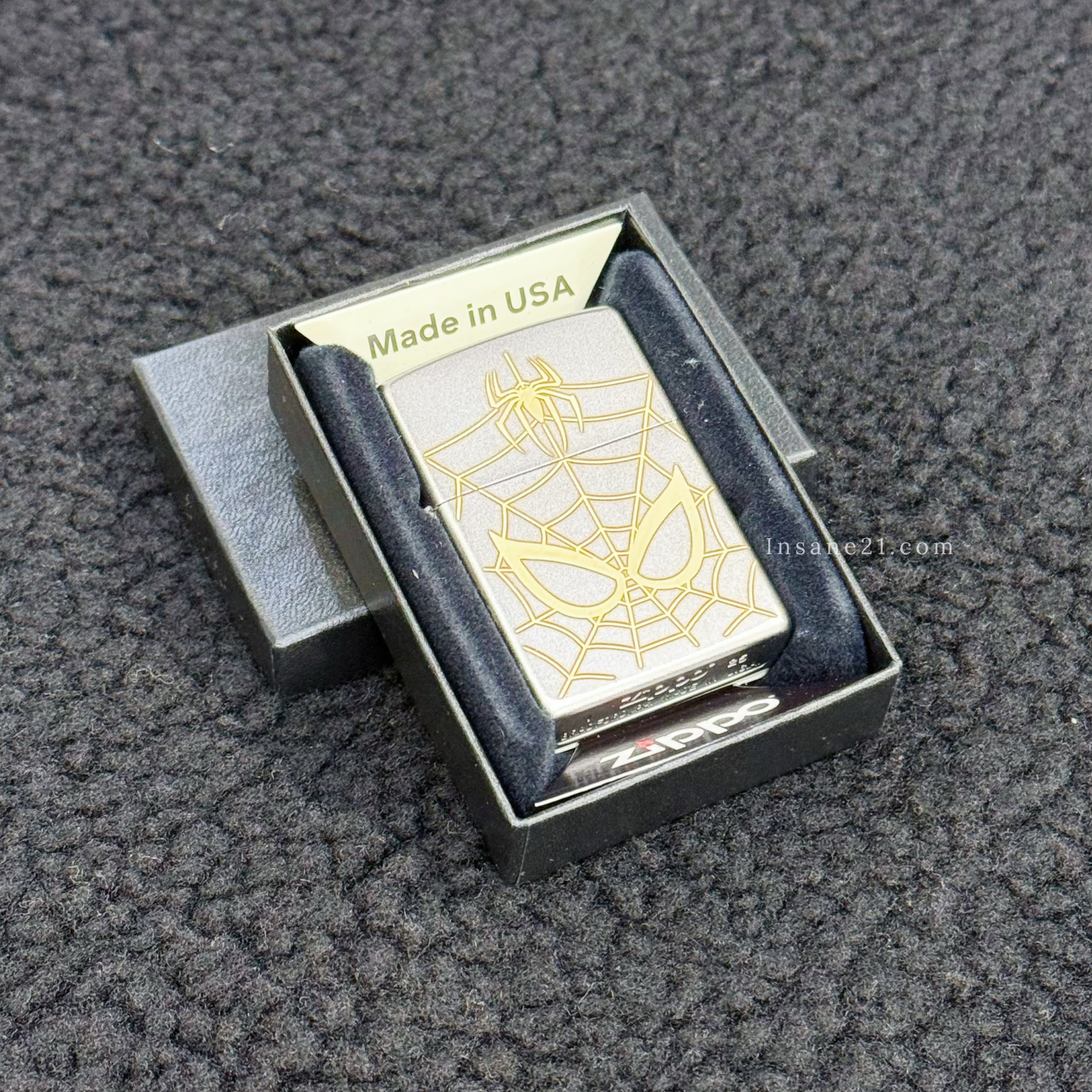 ZIPPO 蜘蛛人印花 雕刻 打火機 經典禮盒裝 送禮
