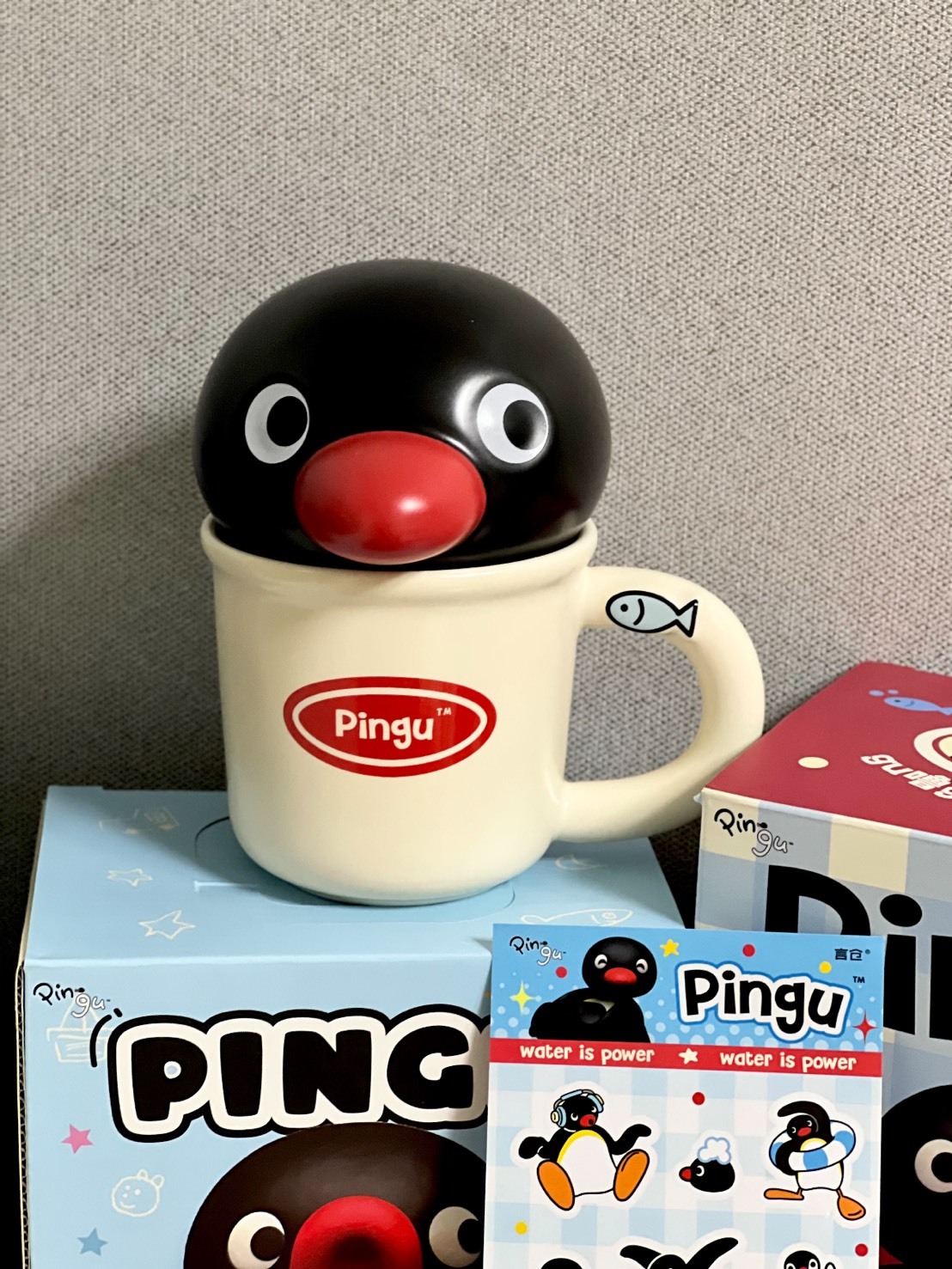 正版授權 PINGU 企鵝家族 立體 陶瓷大頭 馬克杯 300ML