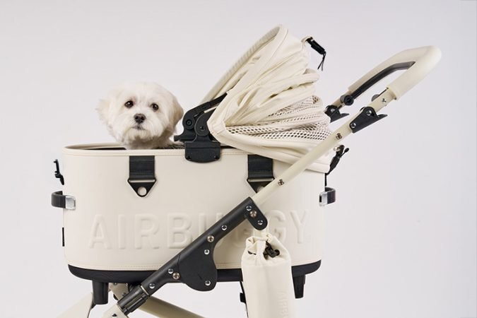 AirBuggy Dome3 Premier Si Large Premium Pet Stroller (20kg) – Pearl **Limited Edition**