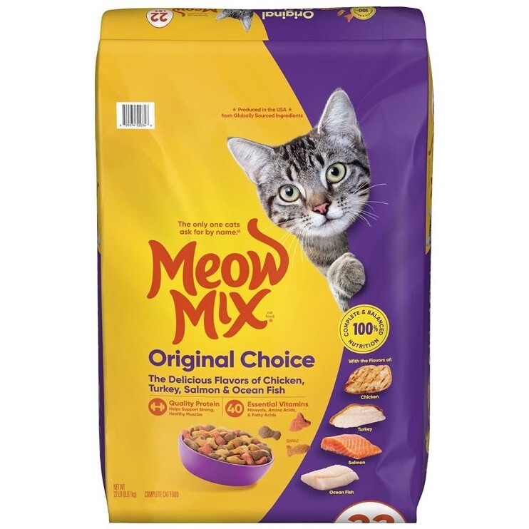 Meow Mix All Life Stage Cat Food 22LB (有效日期: 月/日/年)