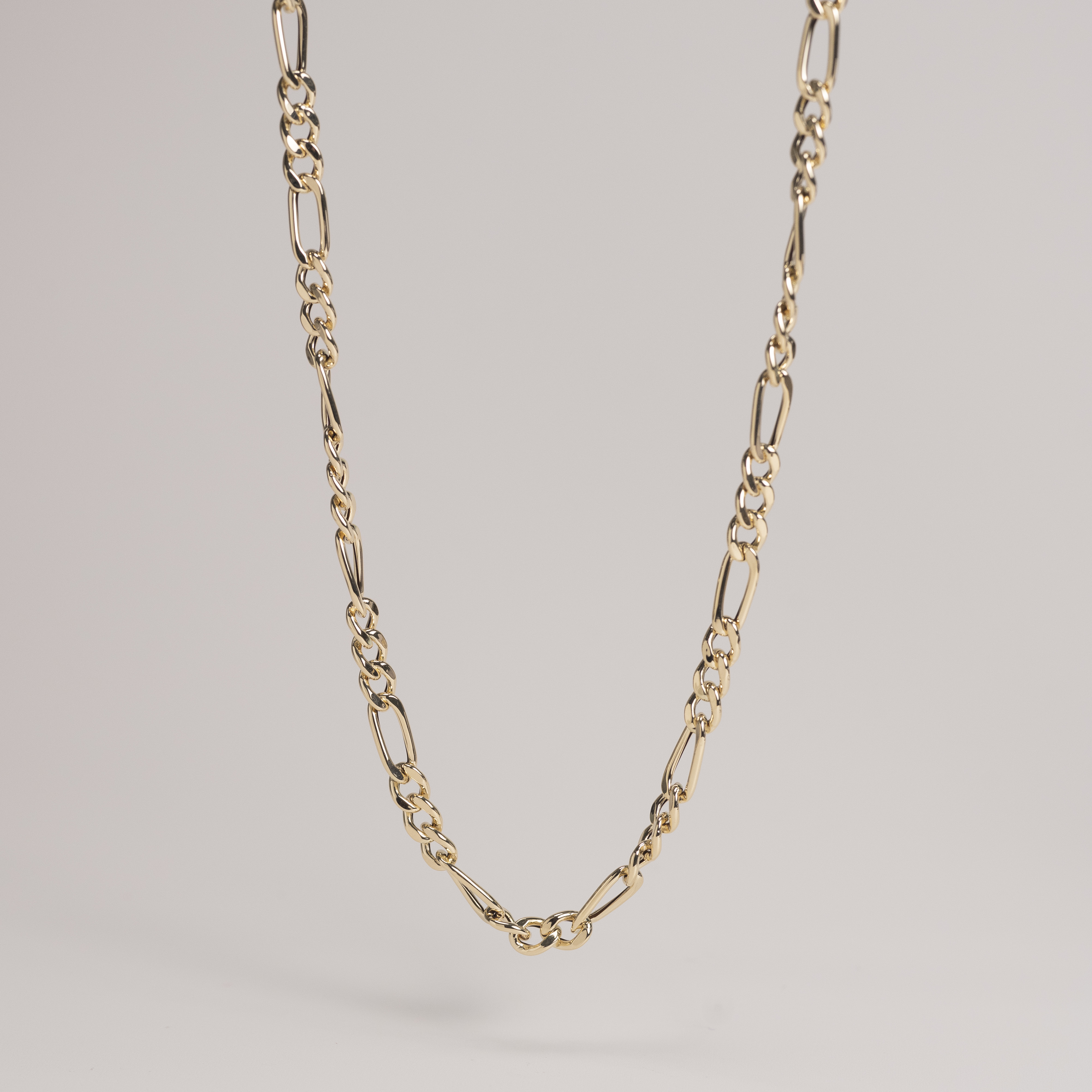 18K 3.7mm Figaro Necklace