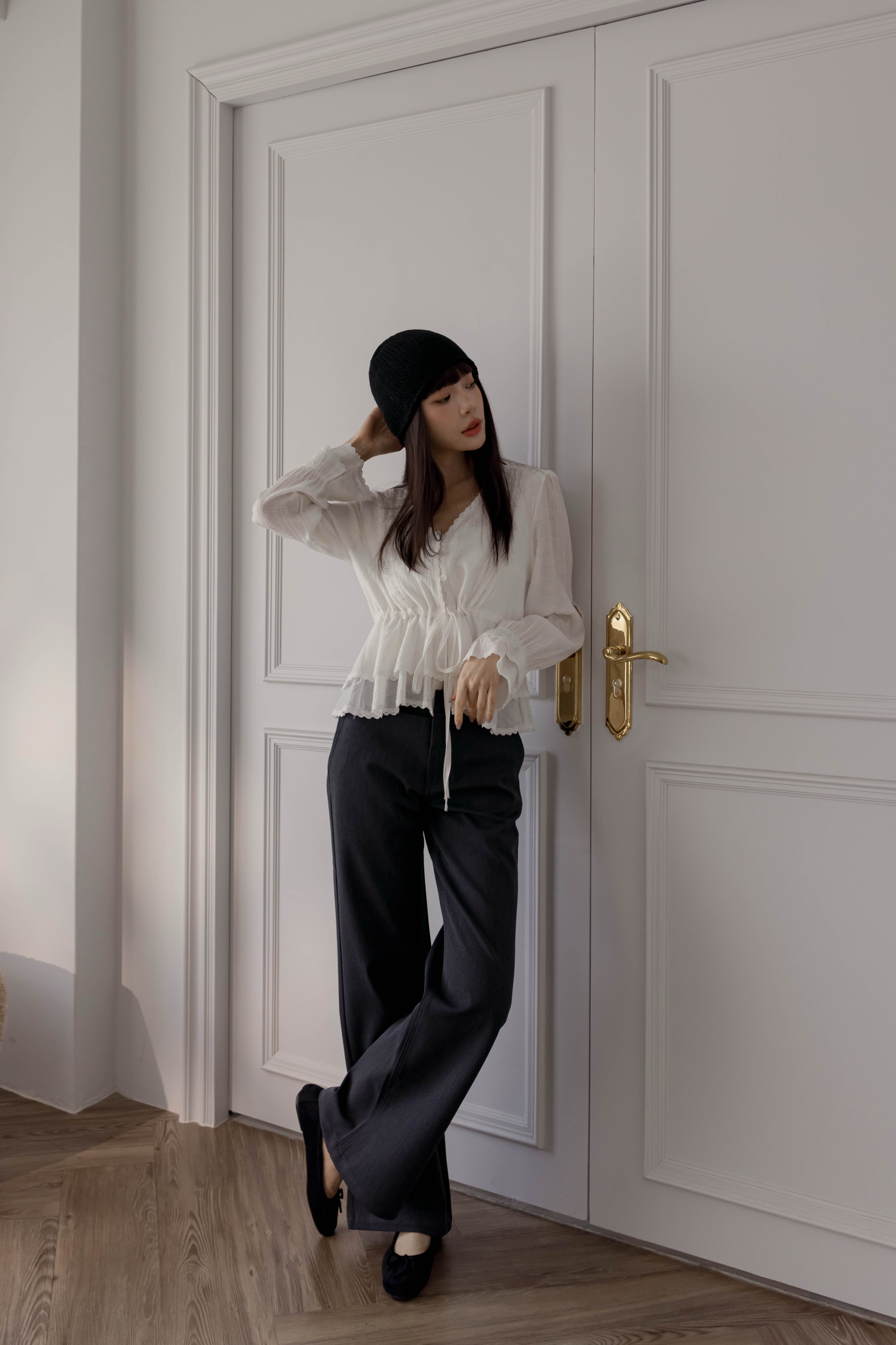 (預購)#AW19V領層次蕾絲上衣
