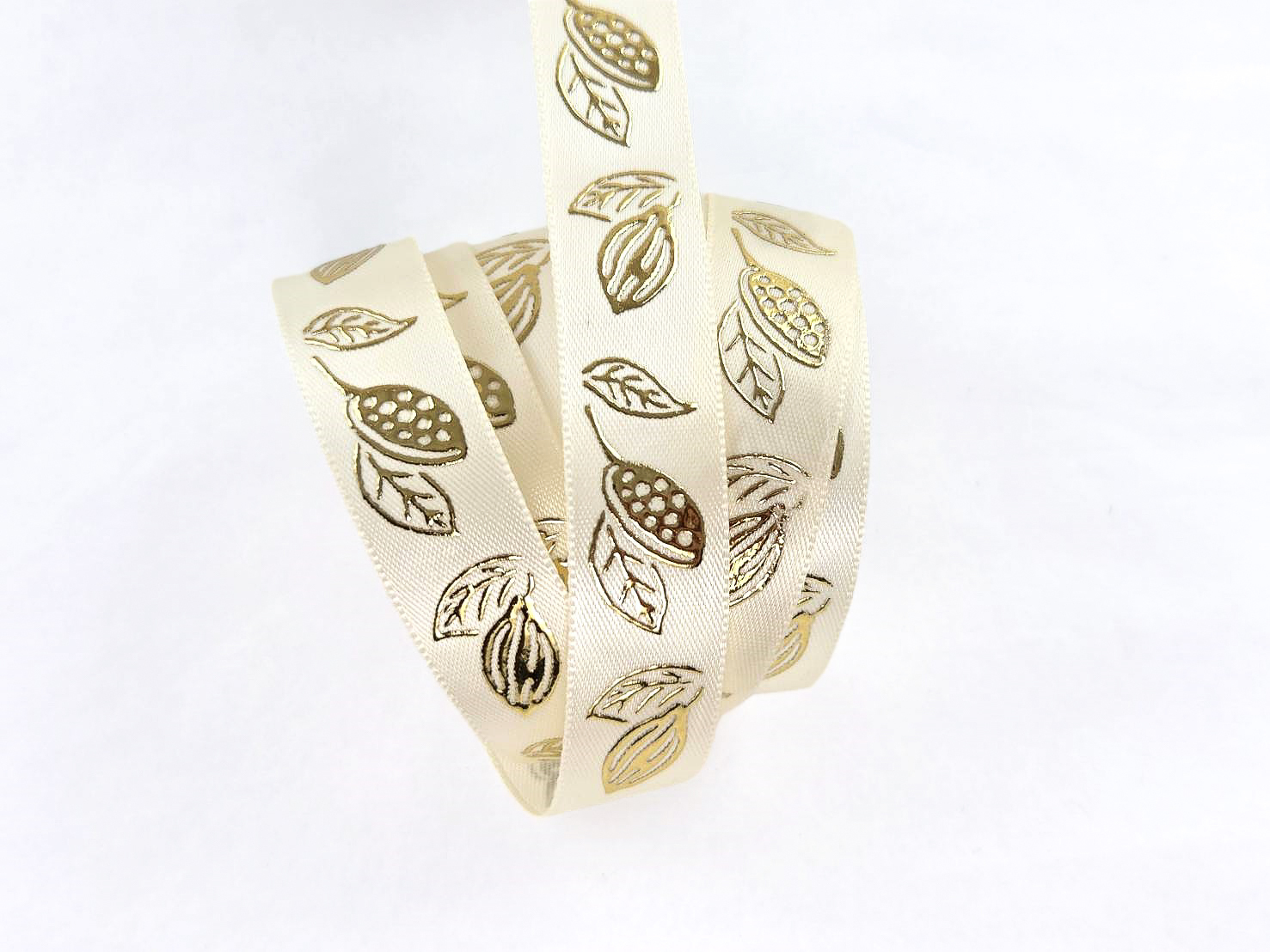 巧克力可可豆/單緞面/15mm_膠印燙金_絕版Outlet