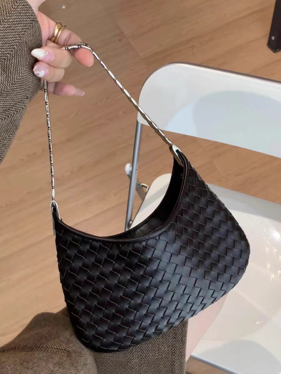 皮革編織 蛇鍊腋下包