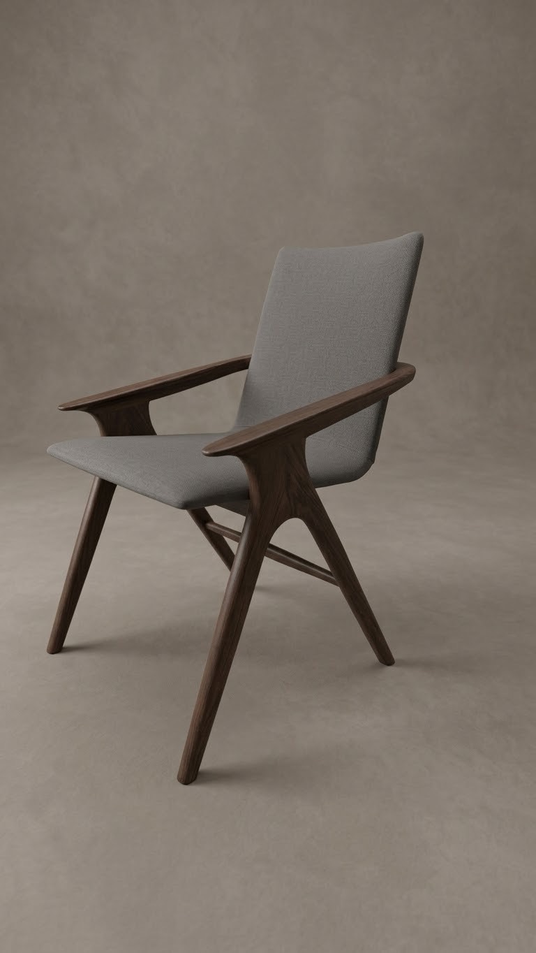 承弧 實木餐椅