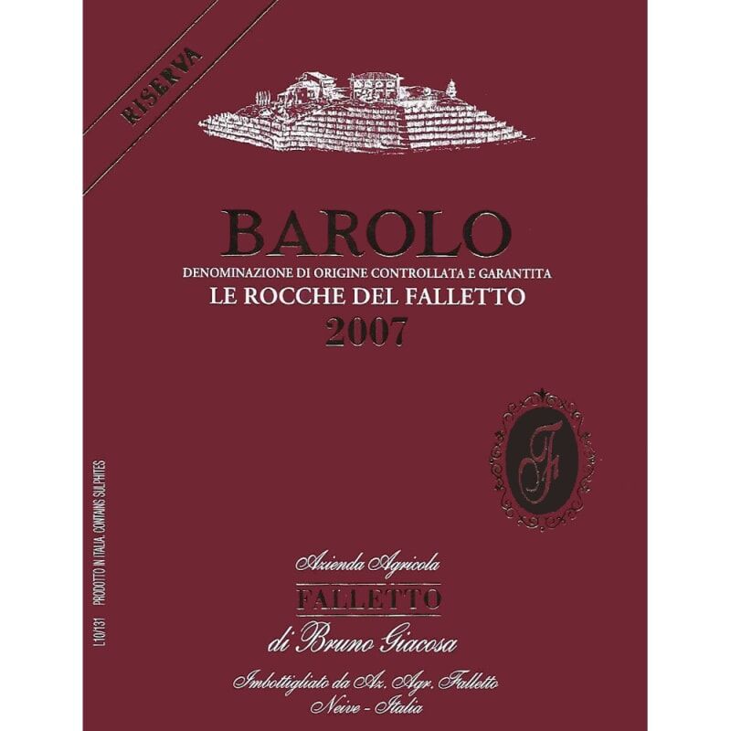 Bruno Giacosa Barolo Falletto Vigna Le Rocche Riserva 2007 (RP98) (1500ml)
