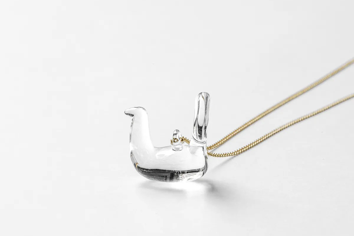 HARIO-LWF - 手工玻璃項鍊 / 孔雀 ( BIRDS’ WORDS聯名 )
