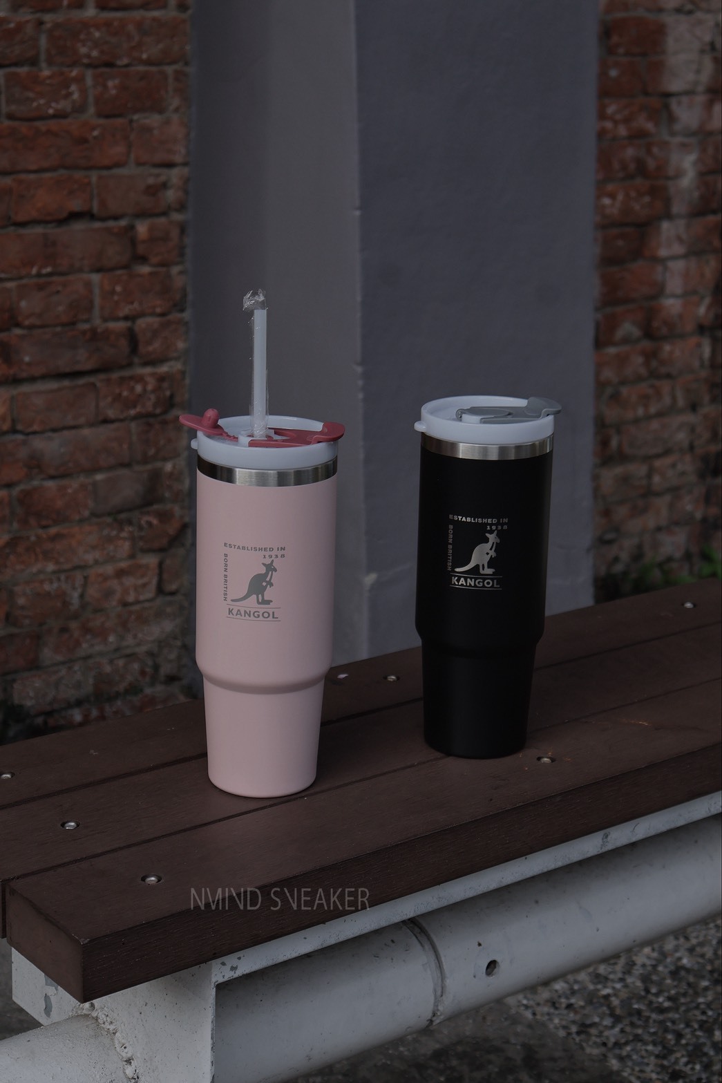 KANGOL 袋鼠保冰/保溫握把吸管杯 /手提杯