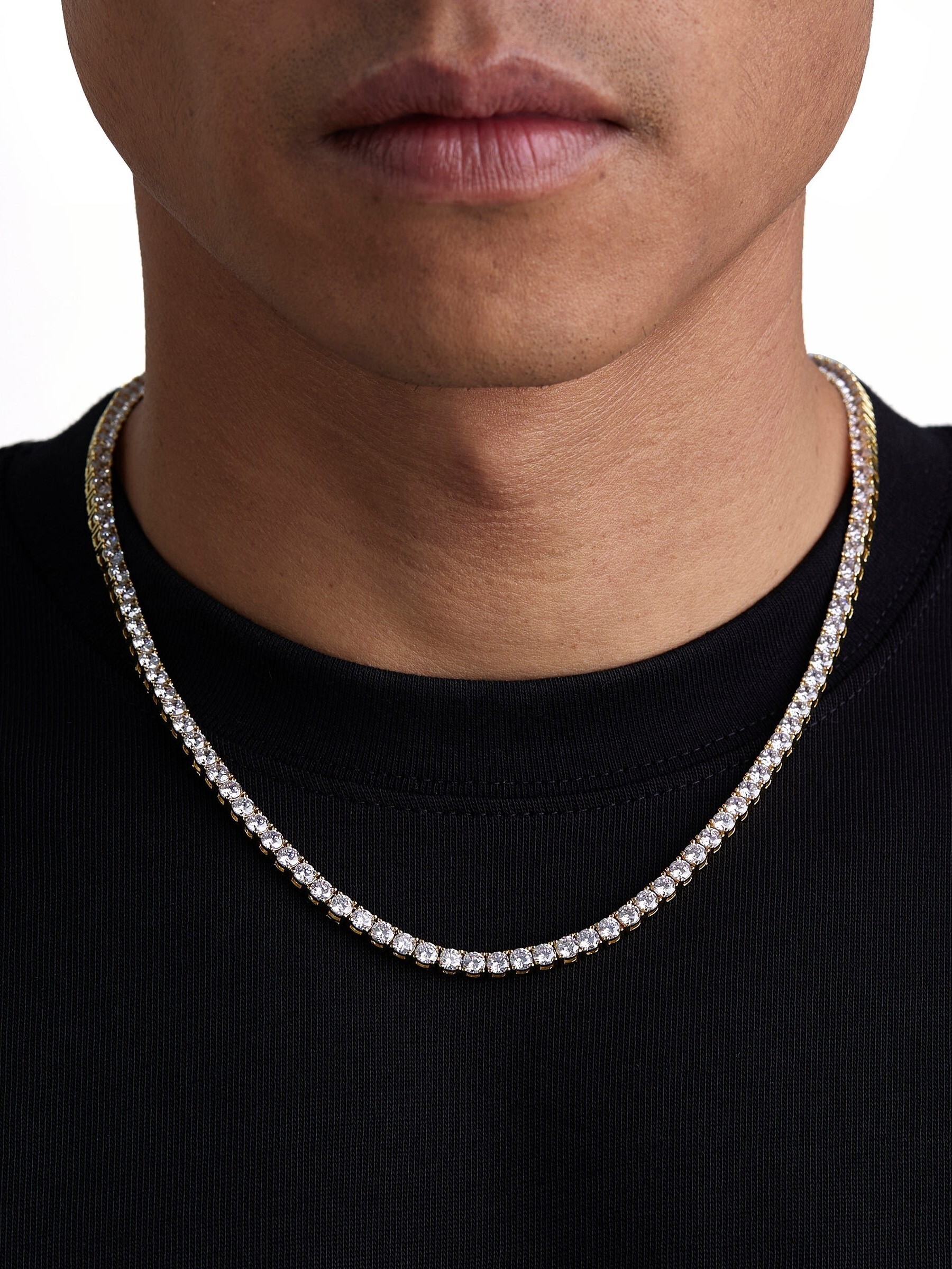 ICE SPARKLER - 4mm Tennis項鍊 (18K Gold)