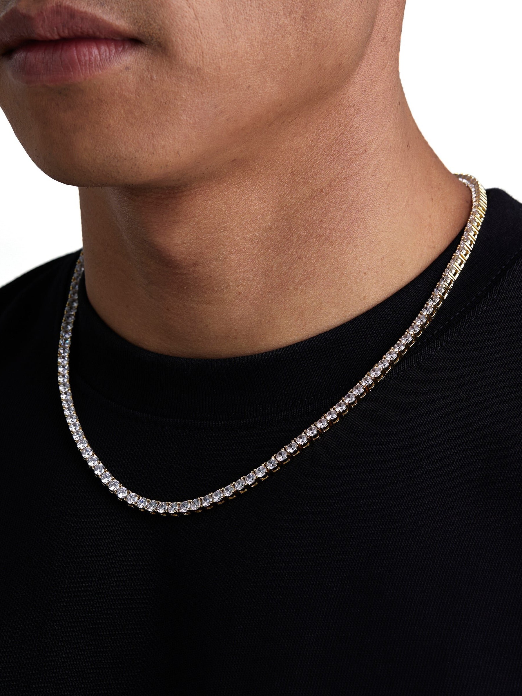 ICE SPARKLER - 4mm Tennis項鍊 (18K Gold)