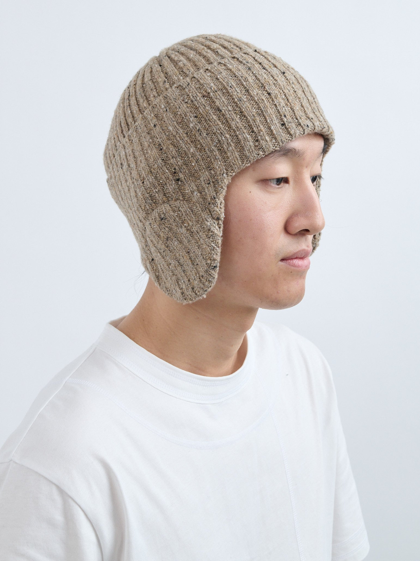 Sage Nation Flap Beanie with Padded Ear Flaps in Speckl