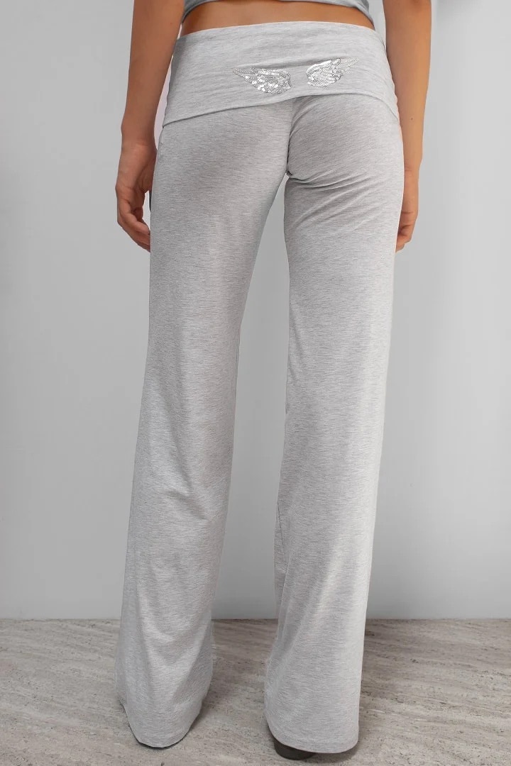 (預購) SUBDUED 翅膀翻腰棉質長褲Cuffed pants with wings