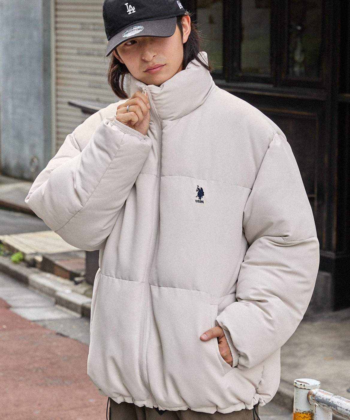日本 U.S. POLO ASSN. x MONO-MART 美國 馬球 協會 刺繡 Logo 寬鬆 立領 羽絨服 5色