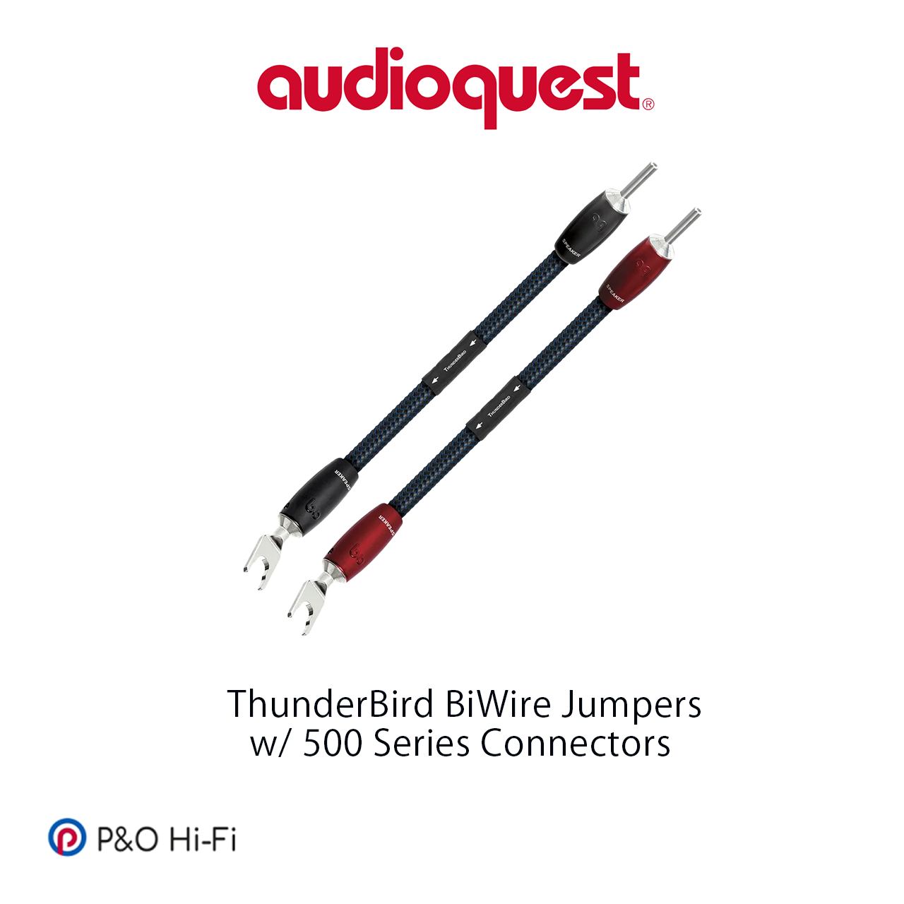 AudioQuest ThunderBird BiWire Jumpers w/ 500 Series Connectors (Set of 4)