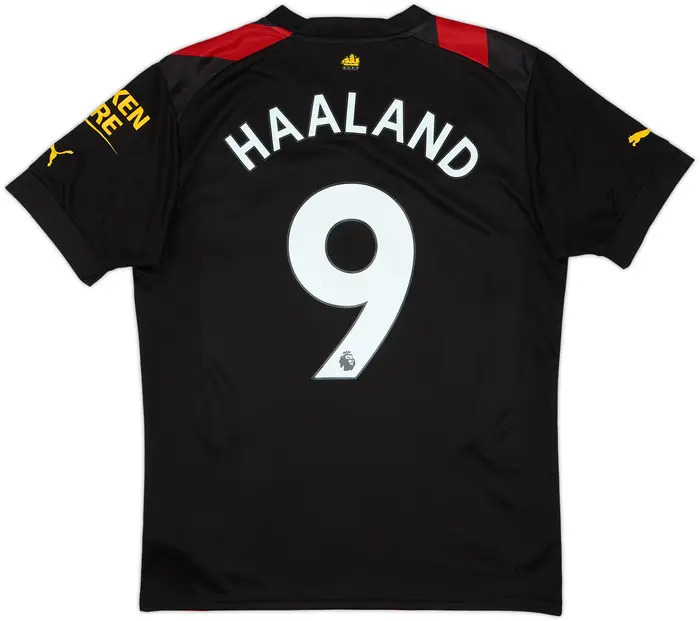 2022 Manchester City Authentic Away Shirt with 9 HAALAND