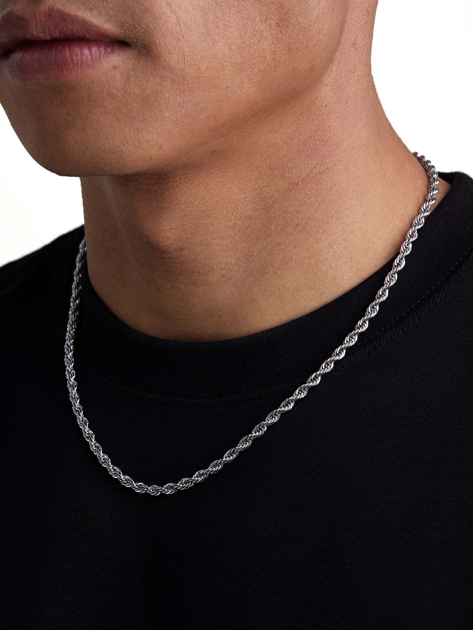 THE ROPE - 4mm 麻花項鍊 (White Gold)