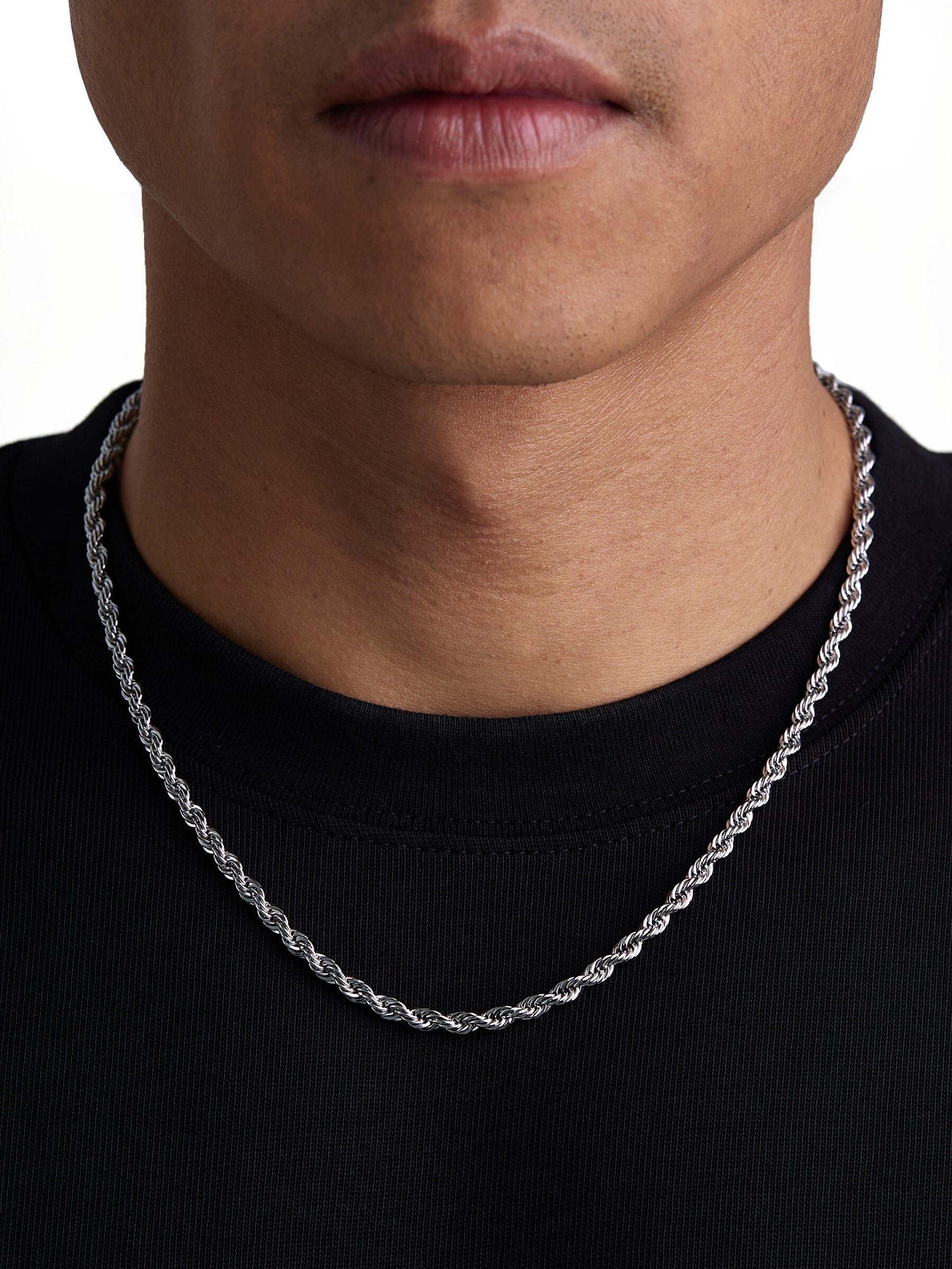 THE ROPE - 4mm 麻花項鍊 (White Gold)