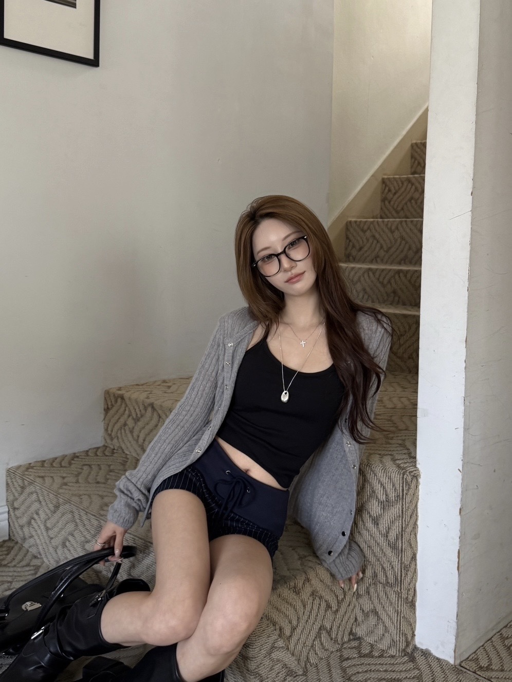 A34 抽拉可調式✦超美銀石長鏈