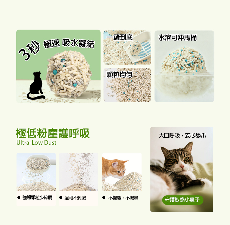 PURENATU Milk Scent Deodorizing Tofu Cat Litter (Carton of 5 packs), 1.5mm Ultra-Fine Pellets