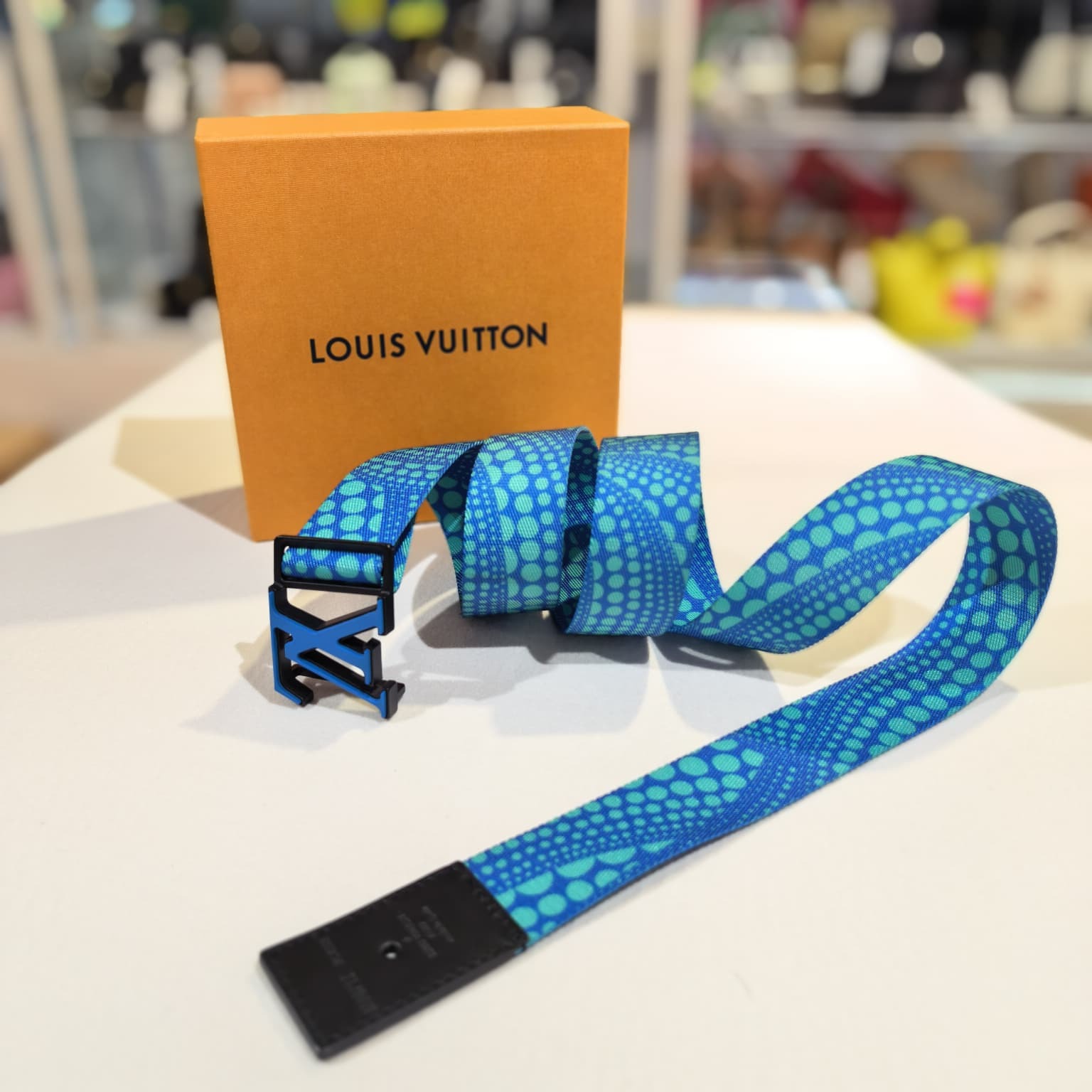 全新LV腰帶,M0671Z,草間彌生限量版,LV x YK LV WEBBING BELT, LV皮帶,#BRAND NEW #香榭站正品