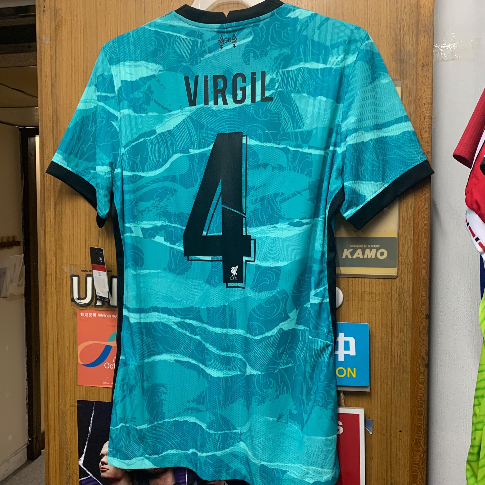 2020 Liverpool Player Issue Away Shirt with 4 VIRGIL