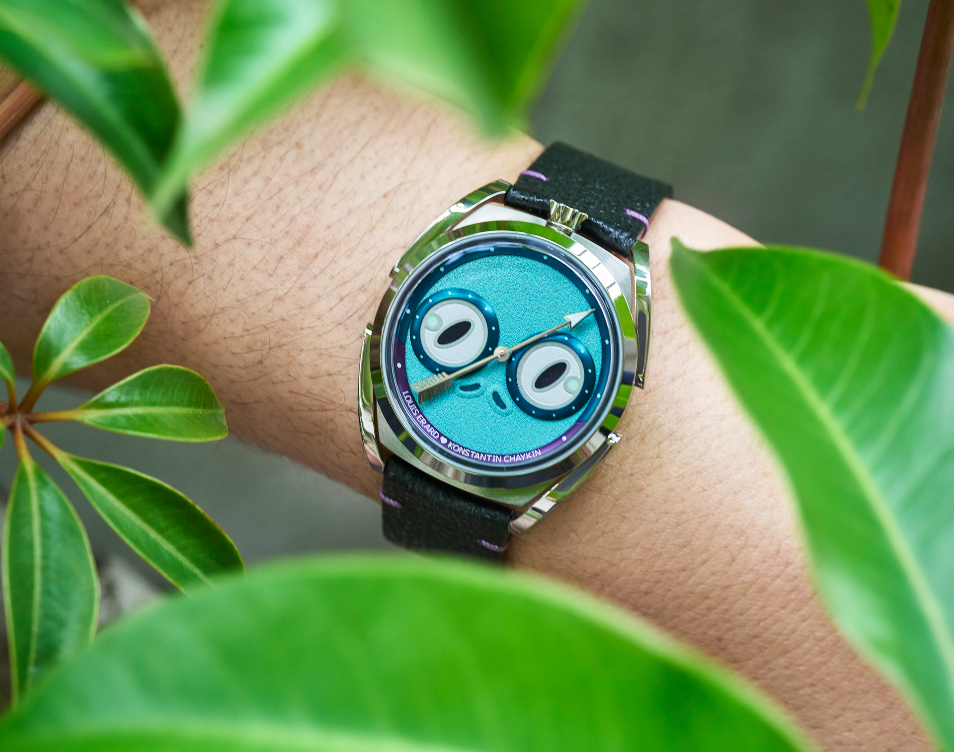 Louis Erard x Konstantin Chaykin 聯名款, Unfrogettable Turquoise ,85340AA03.BVA192,青蛙公主,Himeji Kurozan,Urushi 漆藝,斯拉夫傳說,Grade 5 鈦金屬錶殼