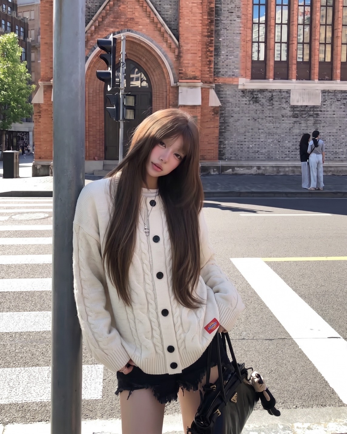 Dickies 美式 復古 粗麻花 編織 排扣 針織 開襟衫 外套 三色