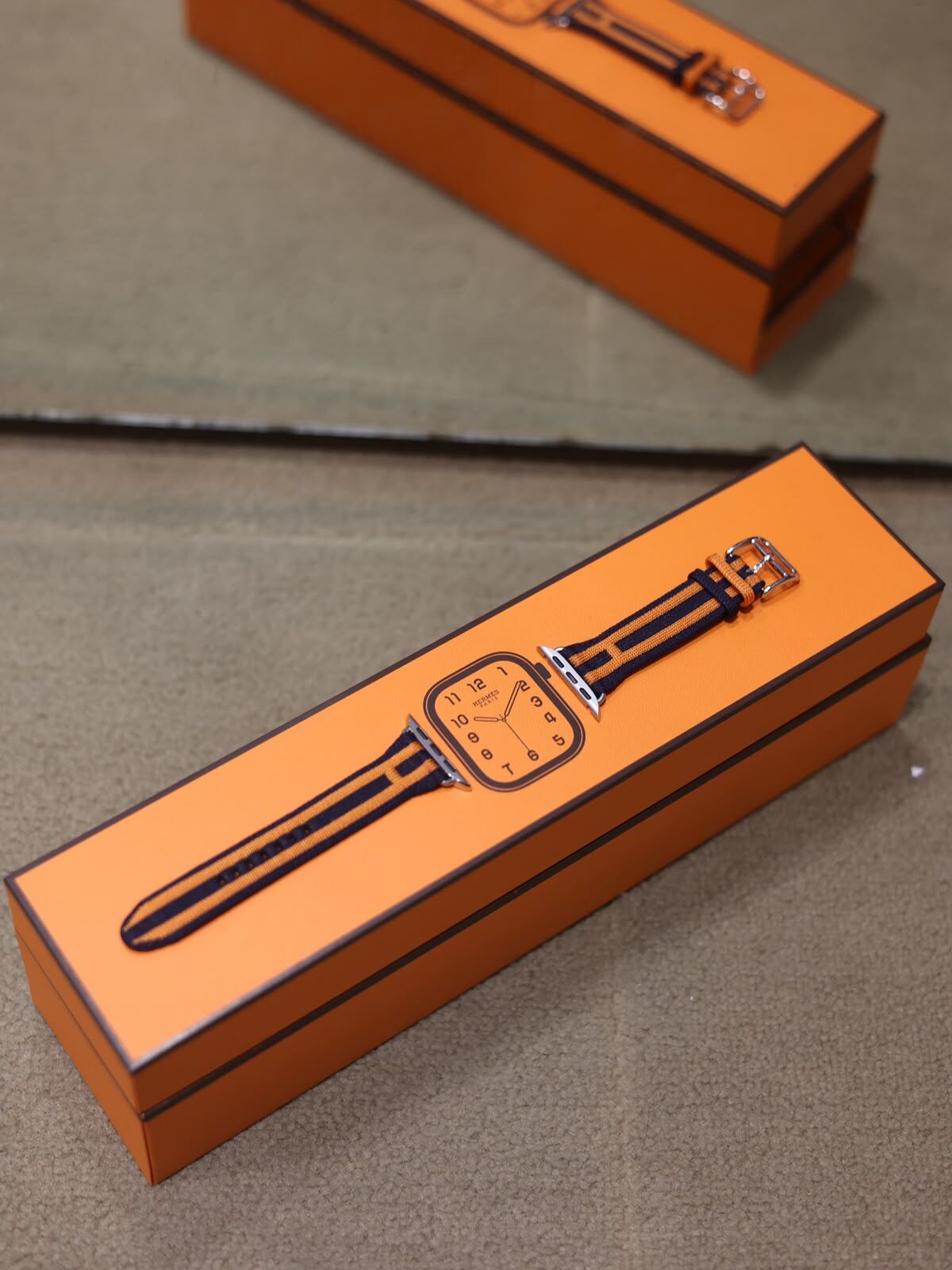 Apple Watch S12 46MM Bleu Nuit/Orange