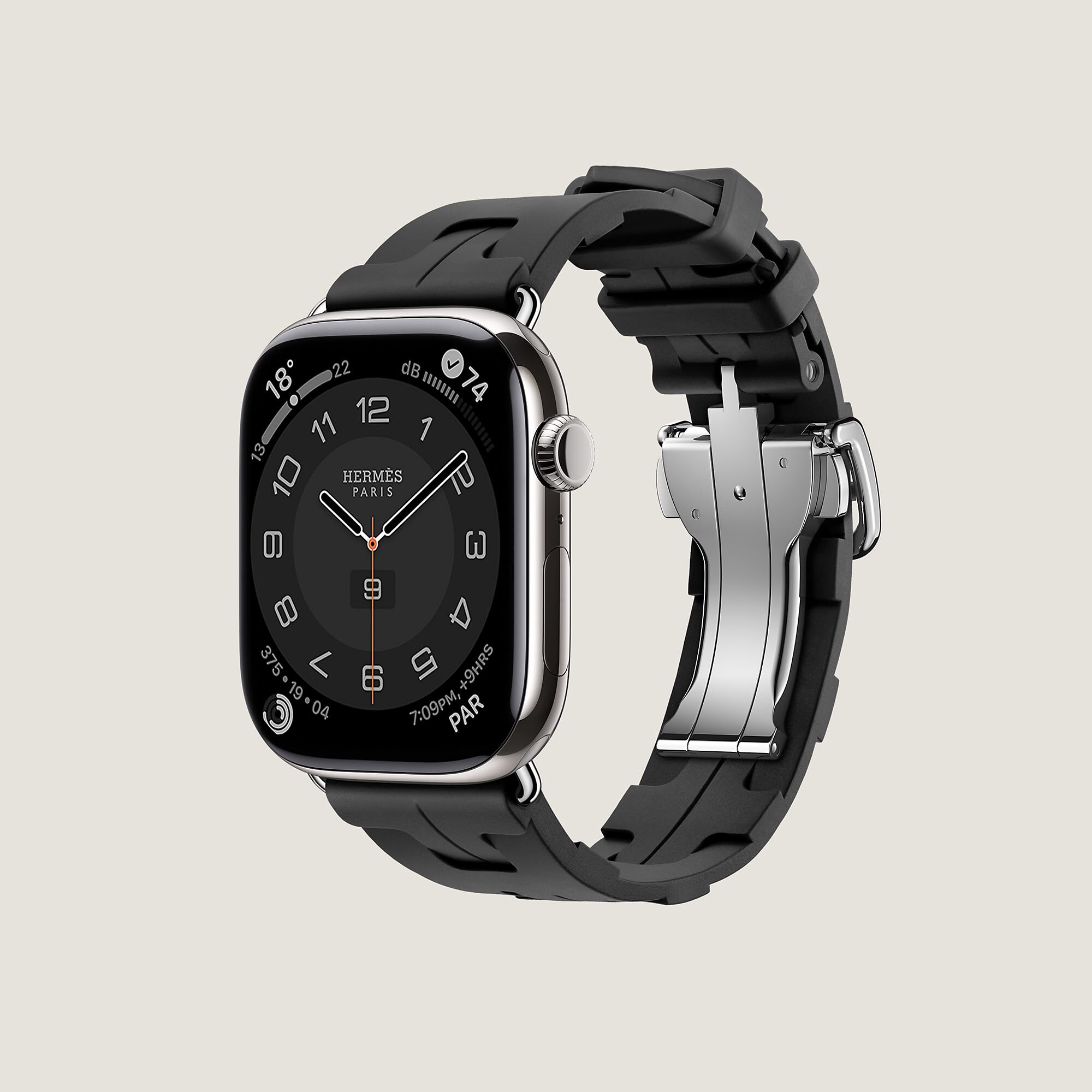 Apple Watch S12 46MM Deployment Buckle Kilim Noir
