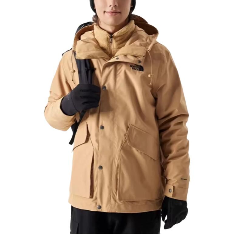 【代購】THE NORTH FACE Urban Exploration Waterproof And Windproof To Keep Warm Windbreaker Jacket Men's Khaki NF0A7QSZ-LIK
